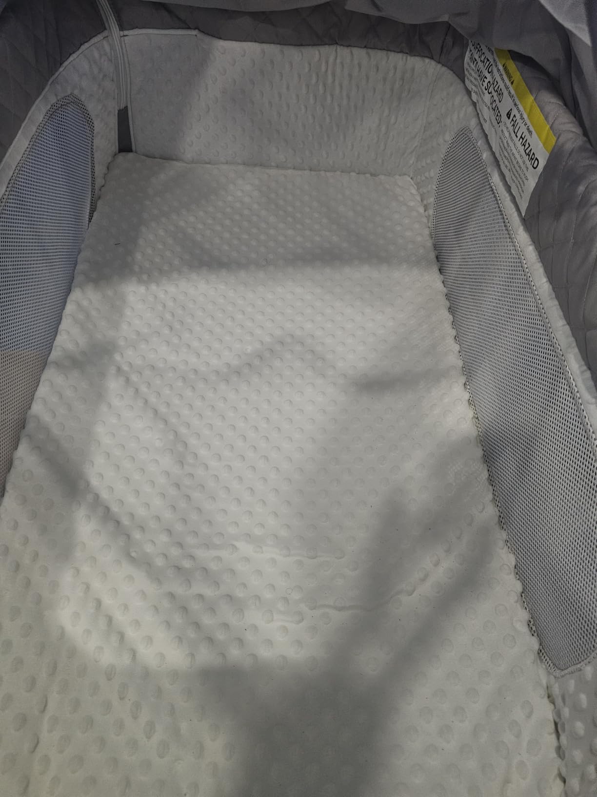 Baby Crib, Baby Bassinets Bedside Sleeper with Breathable Mesh & Mattress, Easy Move Crib for Newborns with Lockable Wheels, 4-Adjustable Height Bedside Bassinet (Beige) customer photo 2