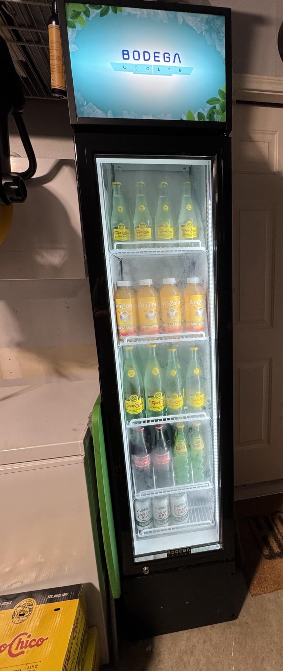 BODEGACOOLER Commercial Refrigerator, 36.8 Cu.Ft Glass Door Beverage Cooler | Upright Double Door Merchandiser Display Refrigerator with Soft LED Light, Adjustable Shelves, 4 Heavy-Duty Casters customer photo 1