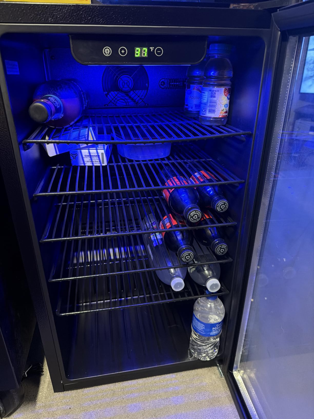 EUHOMY 4.5 Cu.ft Beverage Refrigerator and Cooler, 145 Can Mini fridge with Glass Door for Soda Beer Wine, Small Drink Dispenser with Digital Adjustable Thermostat for Home Office Bar customer photo 1