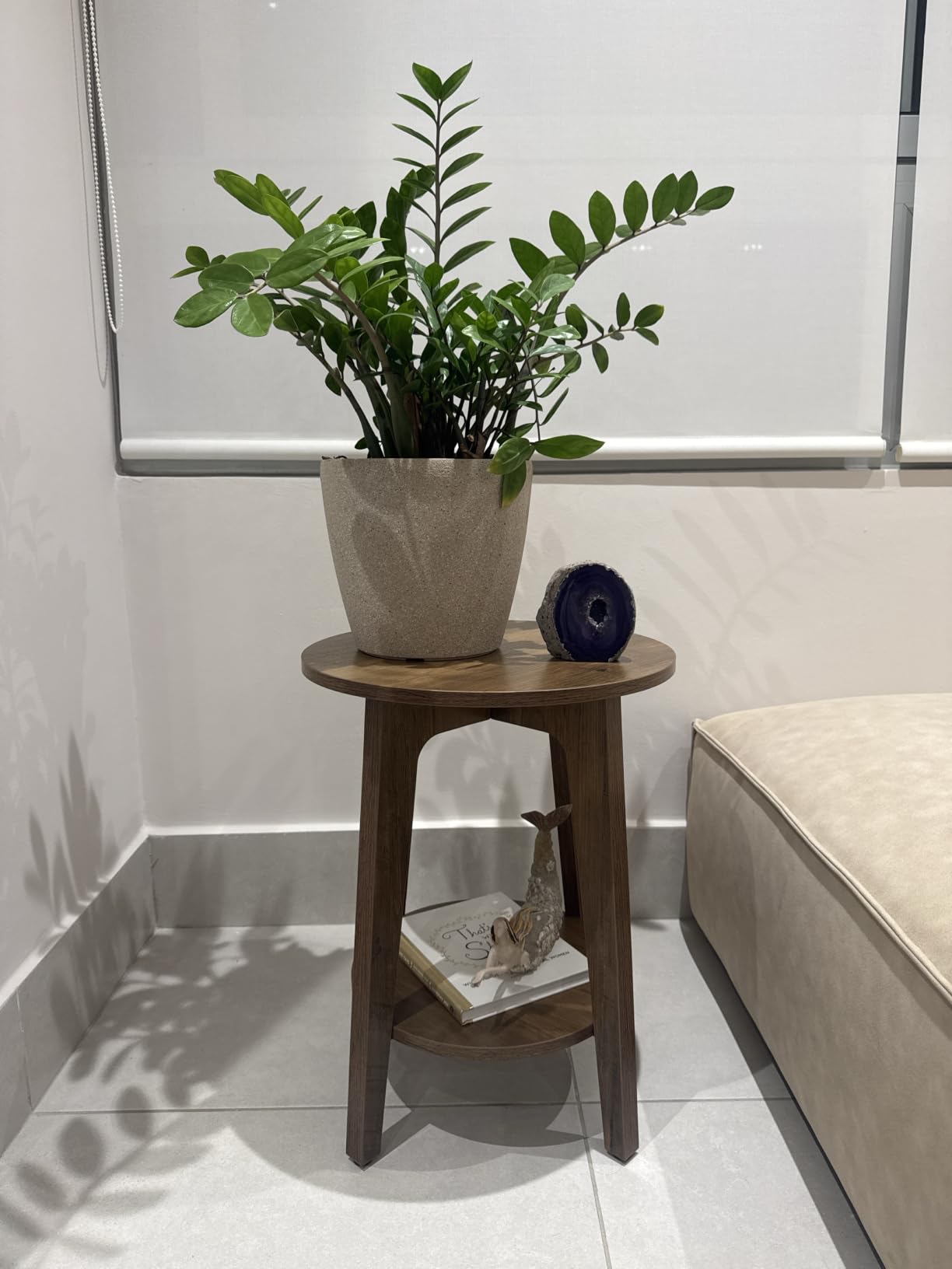 VASAGLE MAEZO Collection - Set of 2 Side Tables, 2-Tier Small Round End Tables customer photo 1