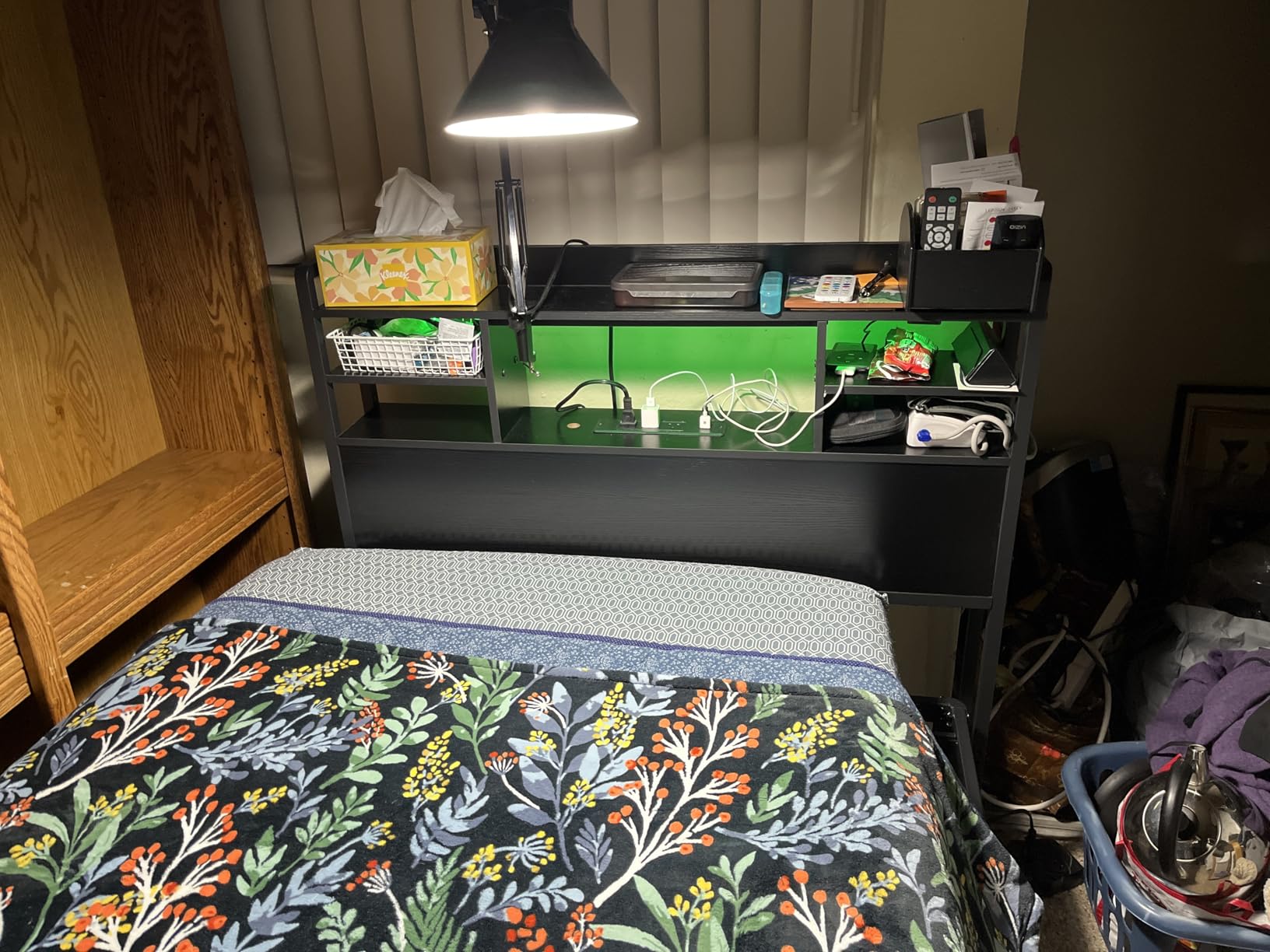Aheaplus Headboard for Full Size Bed with Storage, Headboards with LED Light, Power Outlets, USB Ports Full Size Head Board, Wood headboard Only Sturdy and Stable Headboards, Modern, Black customer photo 2