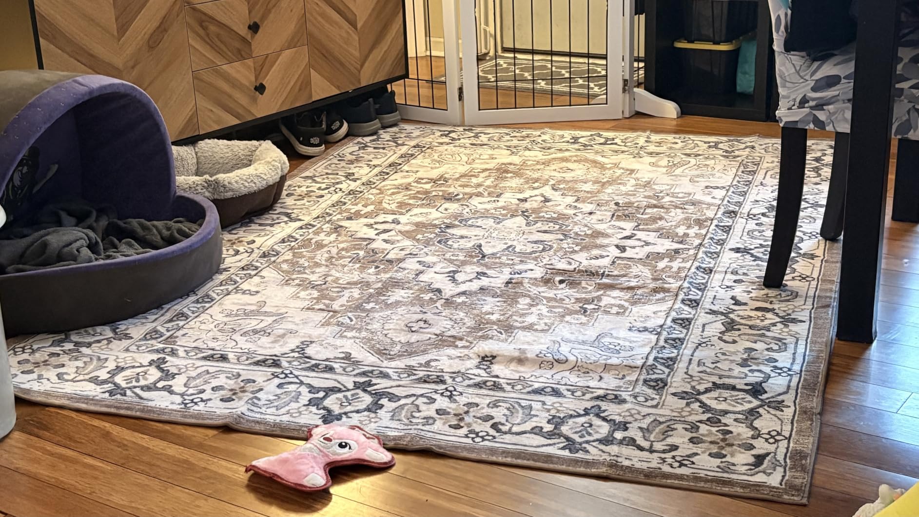 Lofus 8x10 Area Rugs for Living Room Bedroom, Soft Boho Carpet Floral Brown | High-Power Vacuuming, Non-Slip, Low Pile, Stain & Water Repellent, Soft, Skin-Friendly, for Kitchen Entryway Office customer photo 1