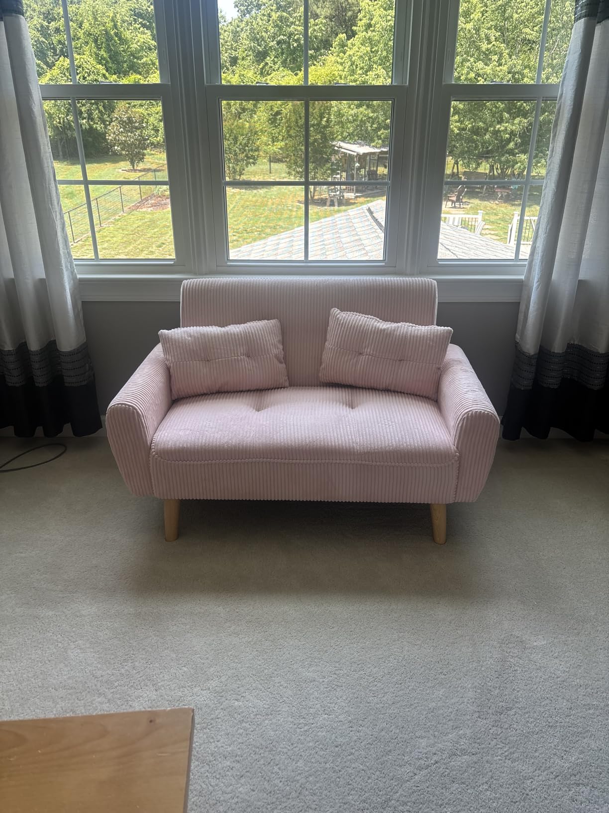 Shintenchi 48 Loveseat Sofa, Mid-Century Modern Upholstered Couch Deep Seat (Light Grey) customer photo 2