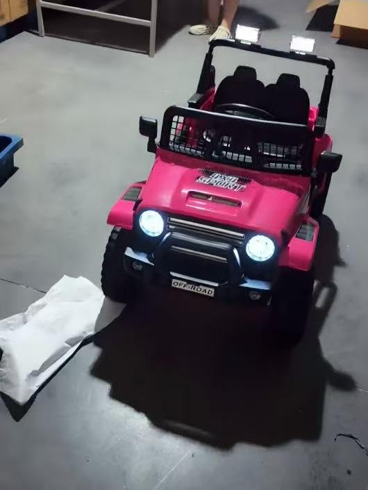 24V Ride on Car Truck, Kids 2 Seater Ride On Toy w/4WD Motor, Remote Control, 3 Speed, Bluetooth Music, Spring Suspension, LED Light, Kids Electric Vehicle Gift for Boys, Girls - Deep Black customer photo 2
