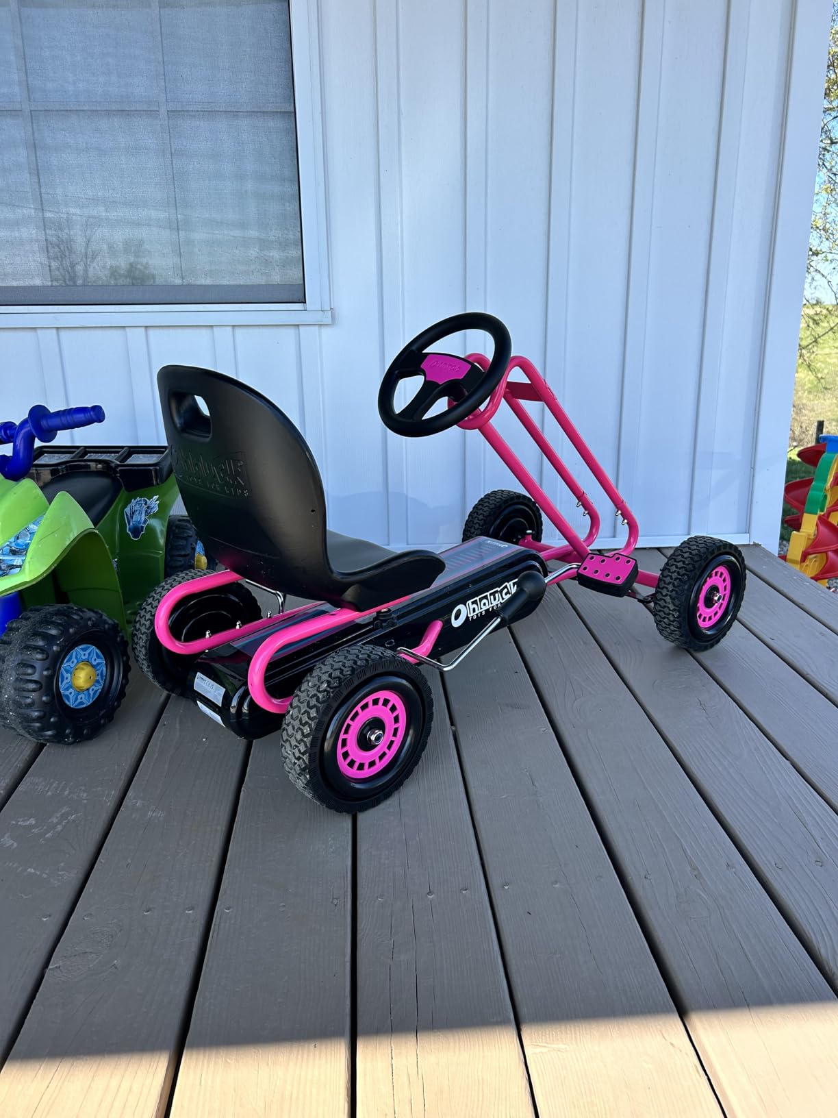 hauck Kids Pedal Go Kart, 4 Wheel Bike Cart, Ride for Ages 4-8, Red | Outdoor Ride-On Bicycle Cart with Rubber Tires for Boys and Girls with Adjustable Bucket Seat and Advanced Handbrakes customer photo 2
