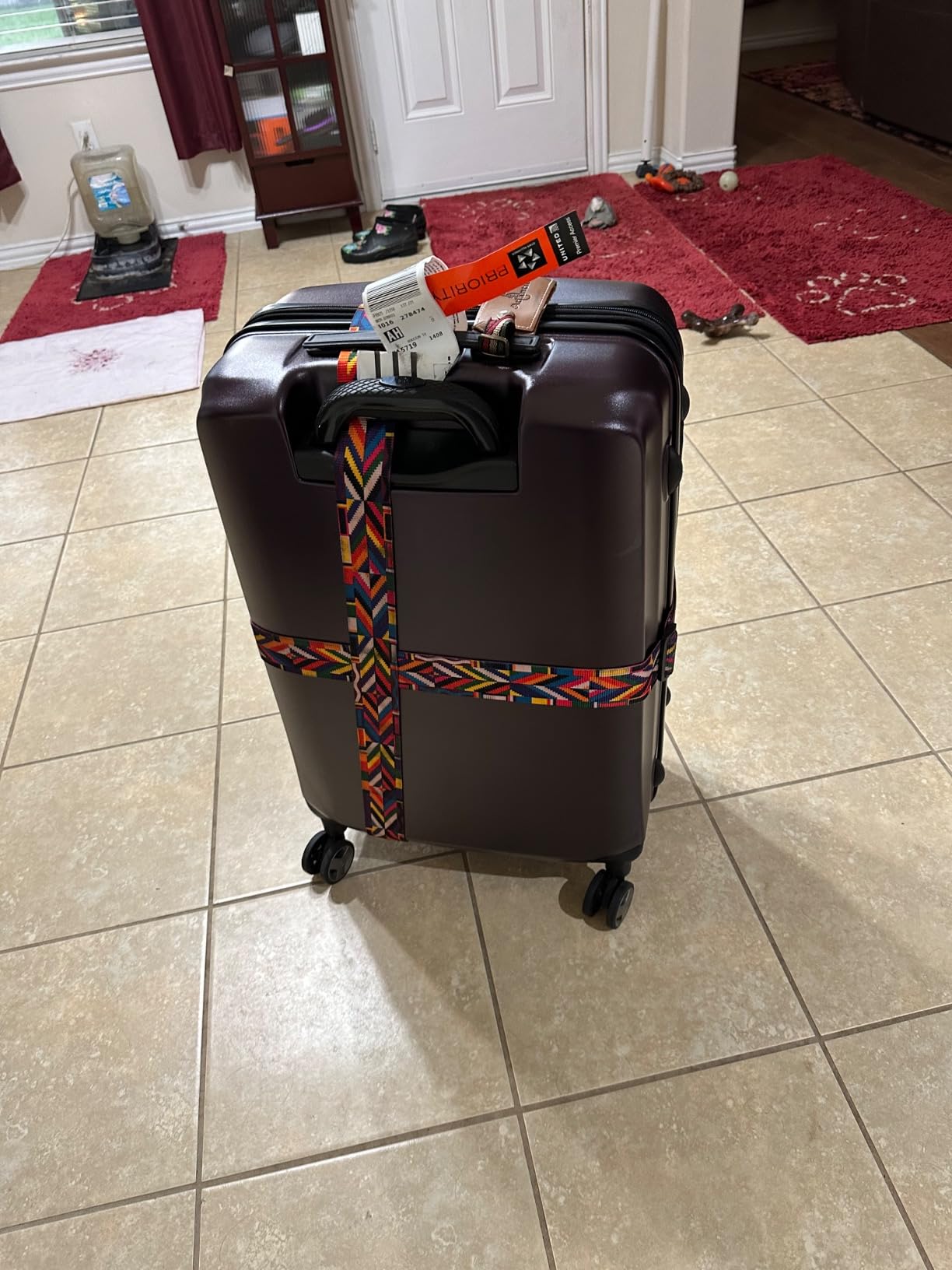 Samsonite Octiv Hardside Expandable Luggage with Spinner Wheels, Blue Denim, Checked Medium Spinner customer photo 1