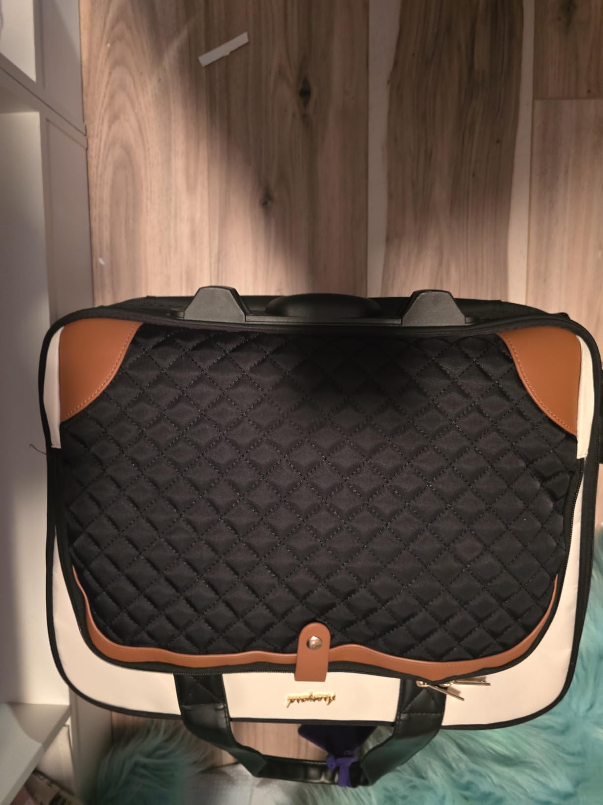 Arcoyard Rolling Laptop Bag, Rolling Briefcase for Women with Waterproof Pocket, 16 Inch Computer Bag, Underseat Carry On Luggage with Wheels for Work Travel Business, Lightweight Beige Brown customer photo 2