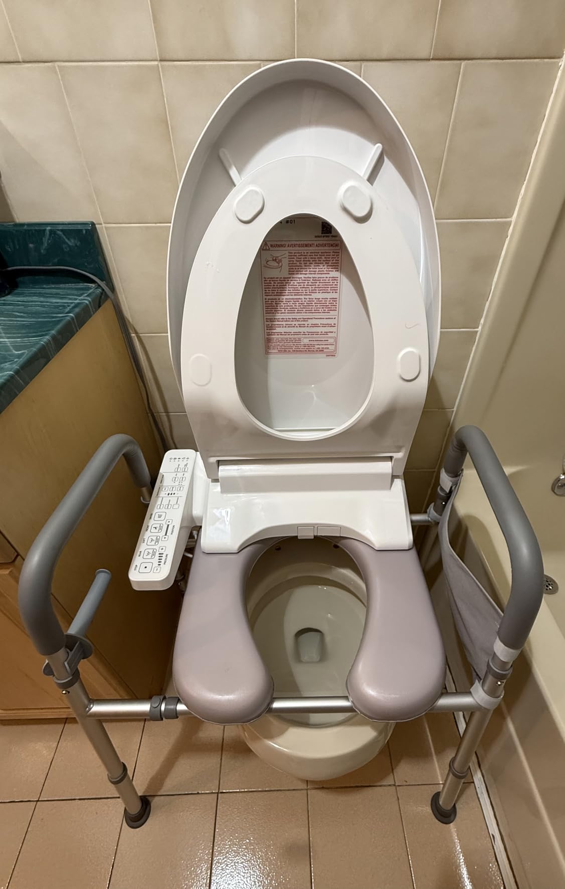 soundfuse Toilet Seat Risers for Seniors with Handles & Cozy Padded Seat | Adjustable Height & Width, 400lb, Durable Aluminum Frame, Handicap Elevated Raised Toilet Seat for Elderly, Fits Any Toilet customer photo 1