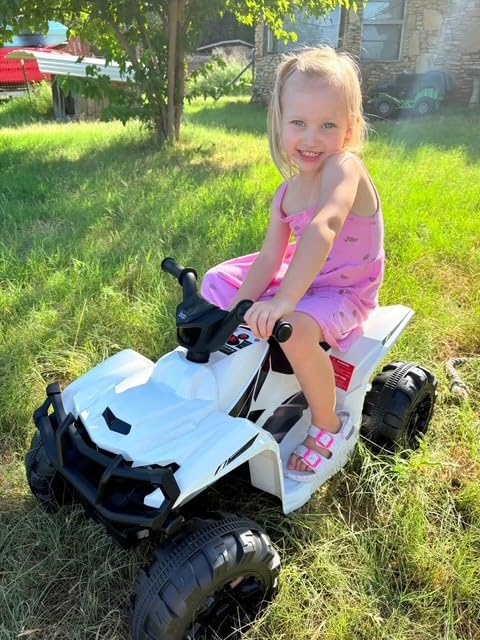 Best Choice Products 12V Kids Ride-On Electric ATV, 4-Wheeler Quad Car Toy w/Bluetooth Audio, 2.4mph Max Speed, Treaded Tires, LED Headlights, Radio - Gray customer photo 1