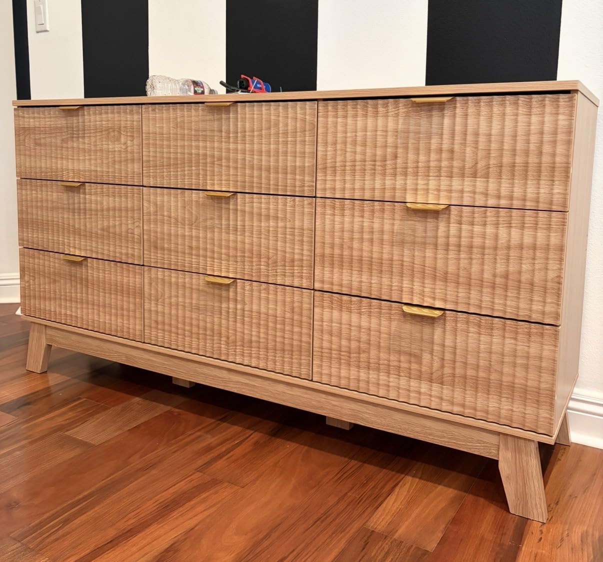 Fluted Dresser for Bedroom with 6 Drawers, 48