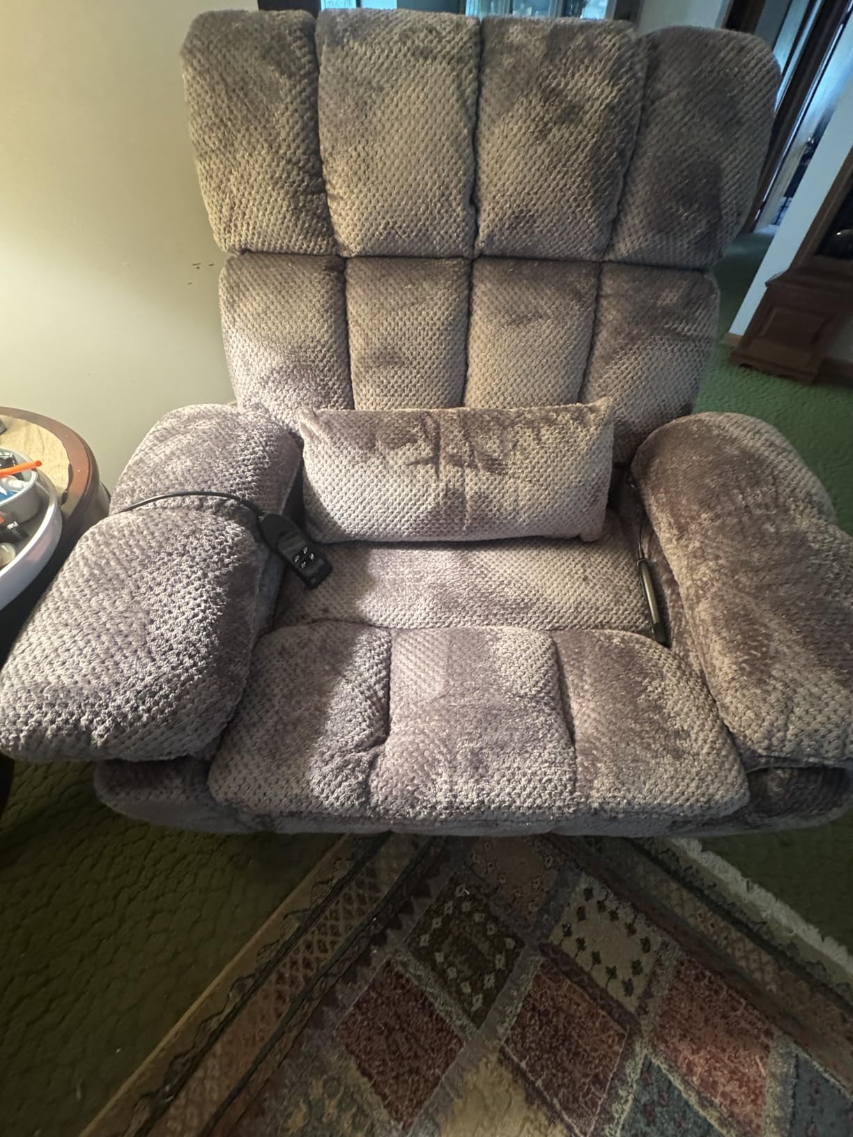 Oversized Power Lift Recliner Chair with Adjustable Headrest for Elderly, Dual Motor Lay Flat Recliner Chair with USB Port, Type C, Big and Tall Recliner with Massage & Heat, Cup Holders, Arm Storage, Brown customer photo 1