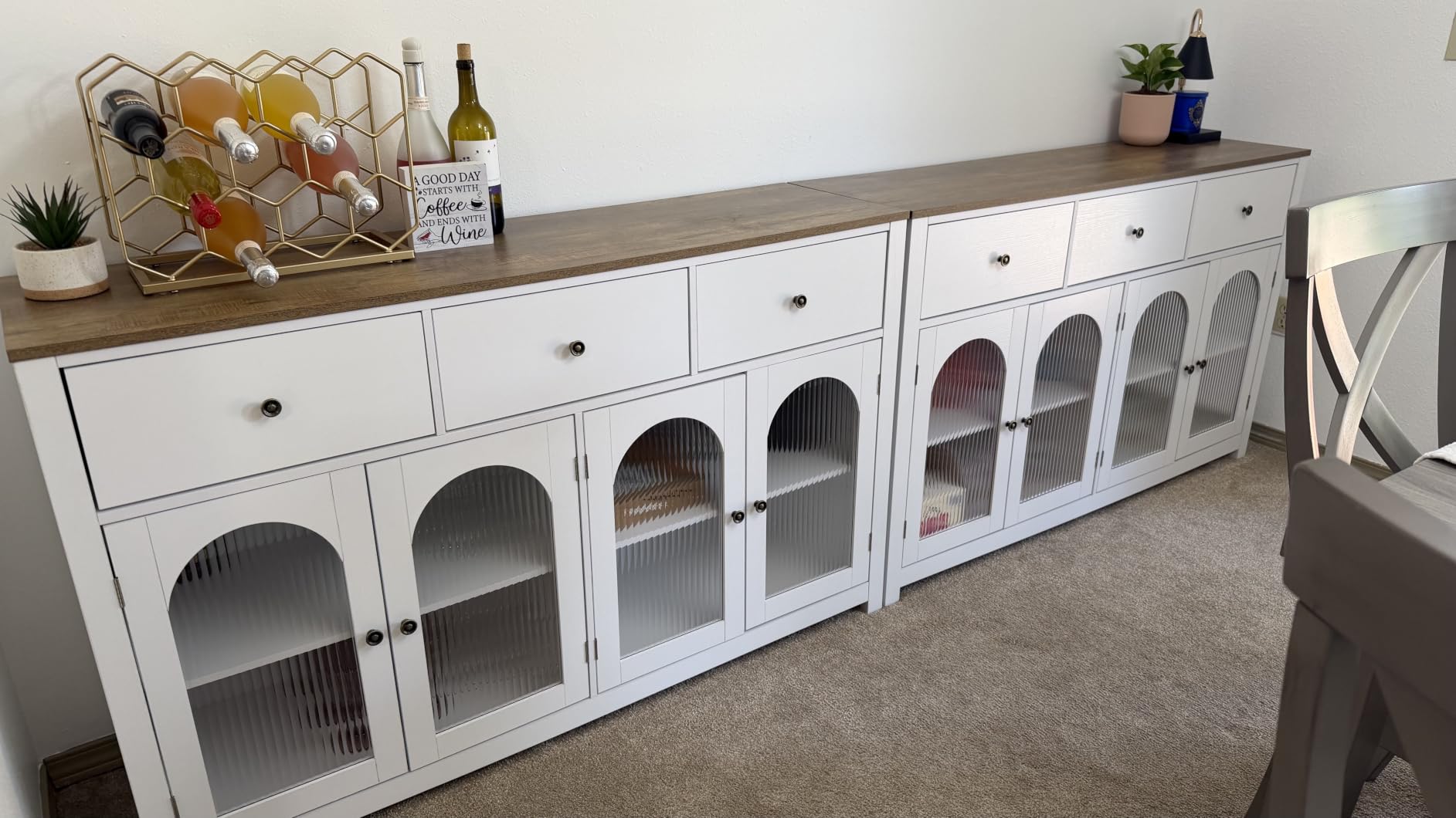 FINETONES Buffet Cabinet with Storage, 55.1