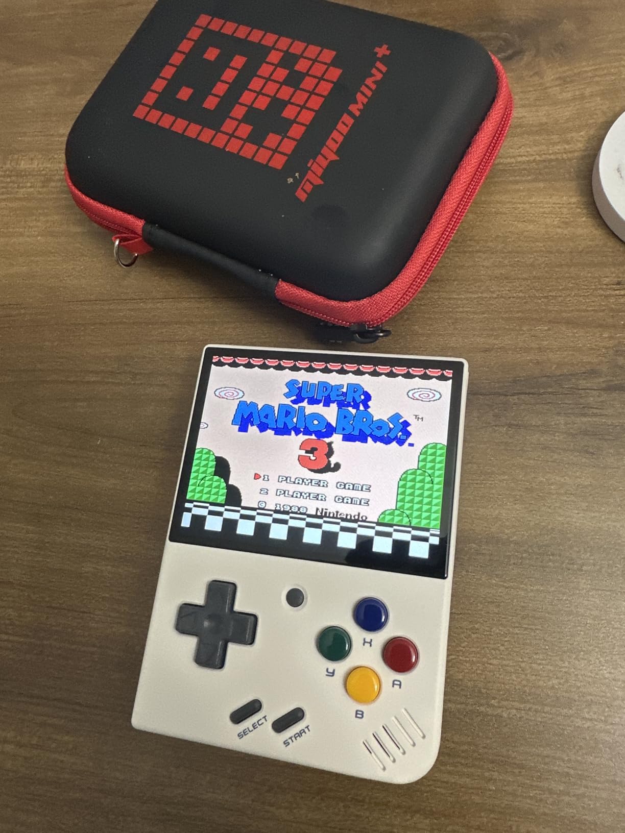 Miyoo Mini Plus with Portable Case Retro Emulator Handheld Game Console with WiFi & RTC, 3.5 inch 640x480 IPS Screen 3000mAh Battery (Gray) customer photo 1
