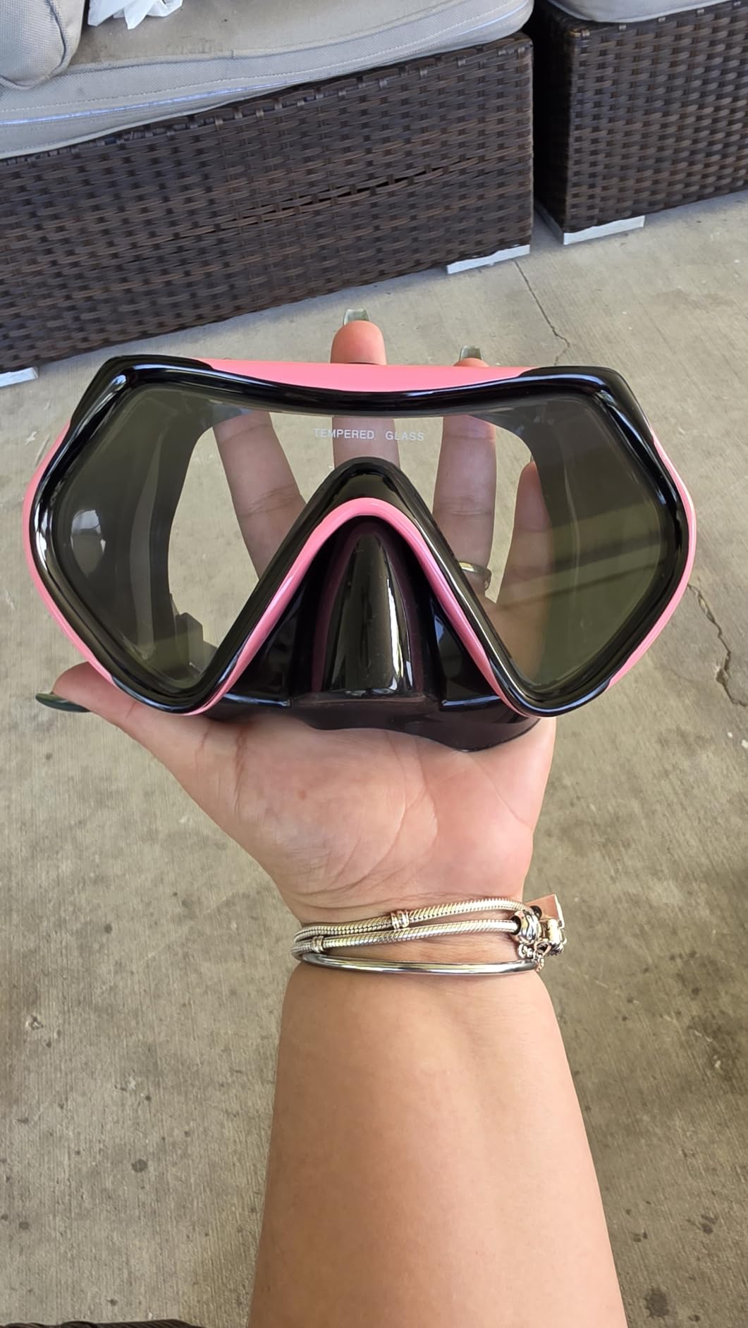 Snorkeling Gear for Adults, JRing Snorkel Mask Set with 180 Degree Tempered Glass Anti Fog Goggles Scuba Dry Top Snorkel for Swimming, Scuba Diving Mask for Men Women customer photo 1