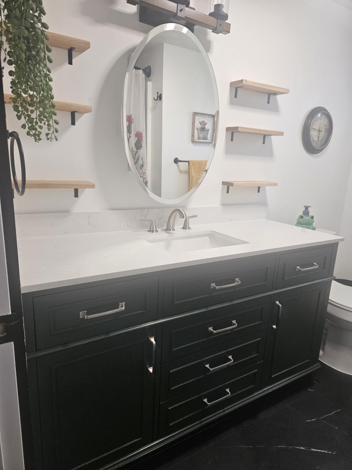 48 Inch Fully Assembled Bathroom Vanity with Sink, Green | Solid Wood, 0.78