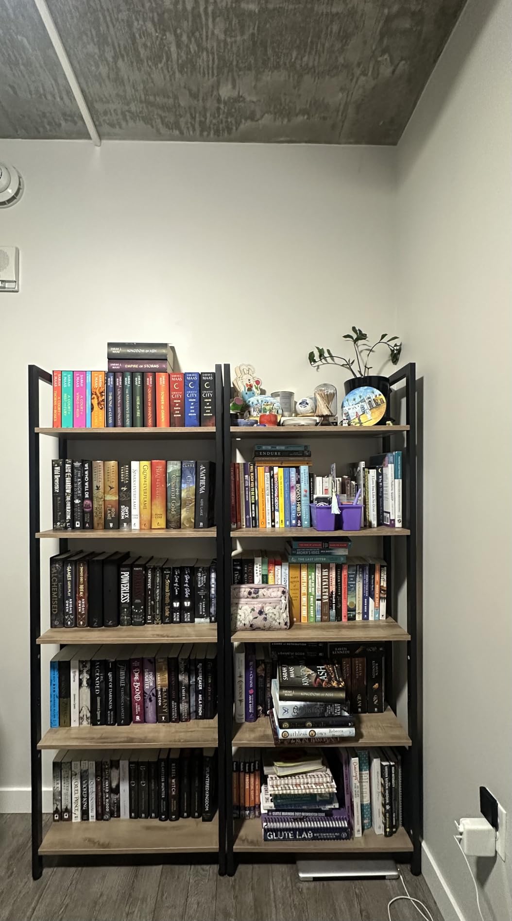 VASAGLE 6-Tier Bookshelf, Book Shelf, Industrial Bookcase, with Steel Frame, for Living Room, Home Office, Bedroom, 9.4 x 50.4 x 73.7 Inches, Rustic Brown and Ink Black ULLS151K01 customer photo 2