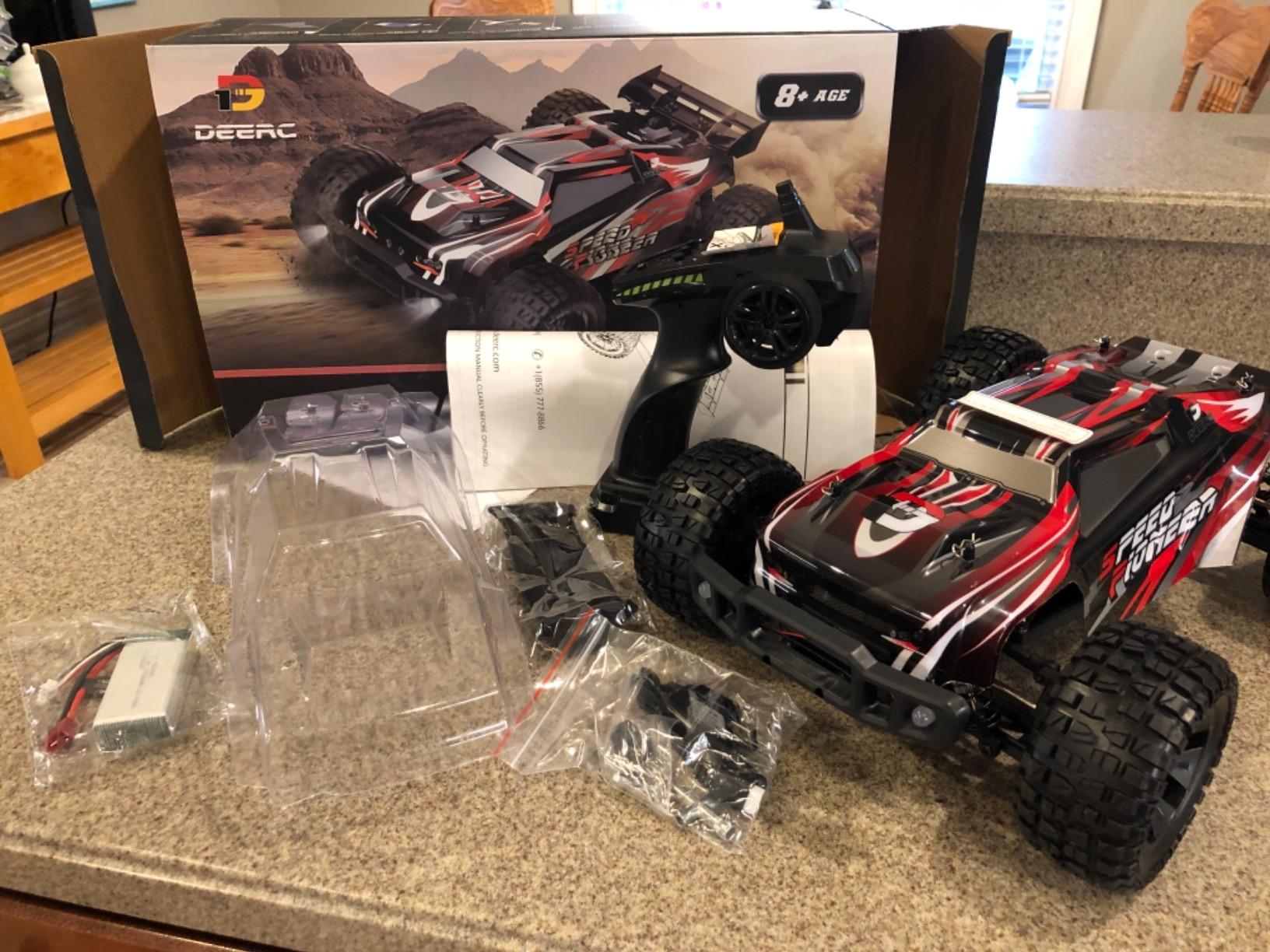 DEERC 9309E RC Cars for Adults 40KPH, All Terrain Fast Remote Control Car | 1/16 Remote Control Monster Truck, 2.4Ghz 4WD Waterproof Electric High Speed Car, Monster Truck W/2 Batteries for Boys & Kids customer photo 2