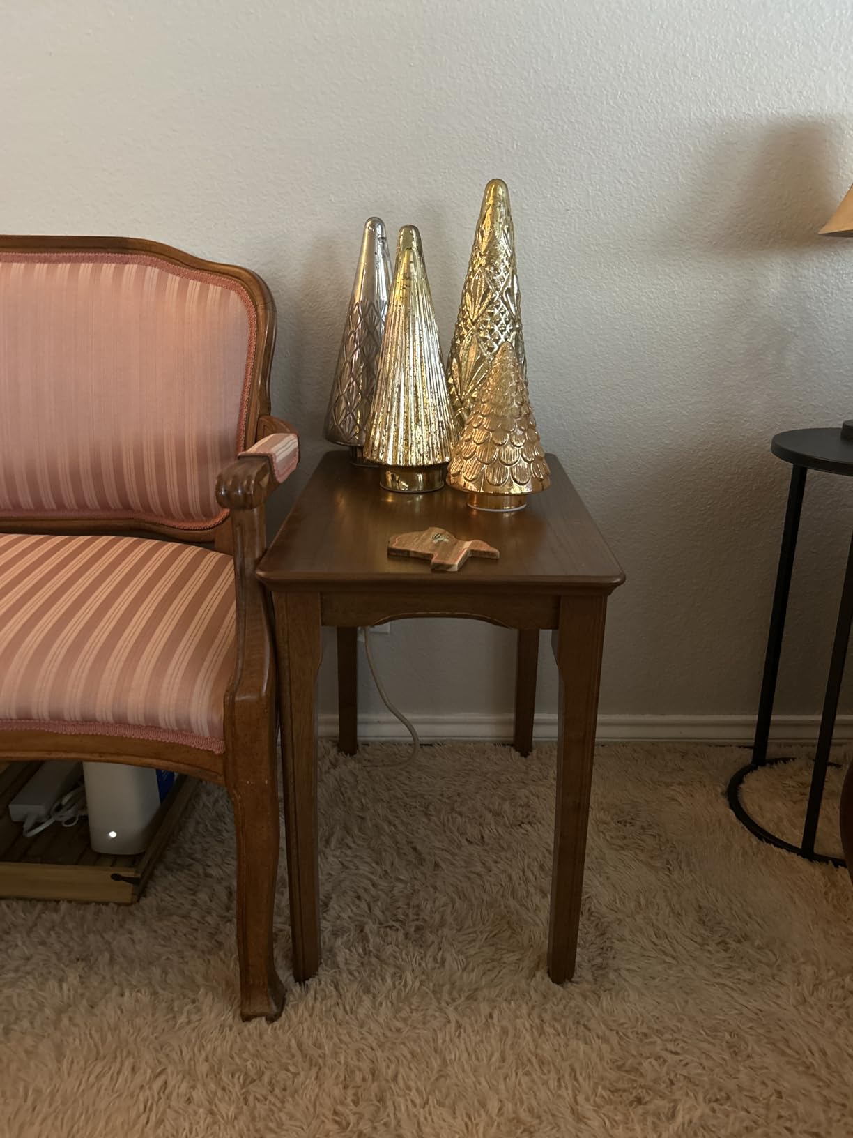 Kmax Nesting Tables Set of 3, Small Sofa Side Table Rustic customer photo 2