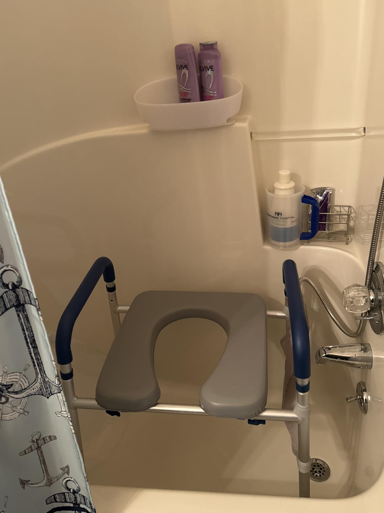 Loyoda Raised Toilet Seat with Handles, Padded Toilet Seat Risers for Seniors, Adjustable Height & Width Toilet Riser, Handicap Elevated Toilet Seat 500lb, Fit Any Toilet customer photo 1
