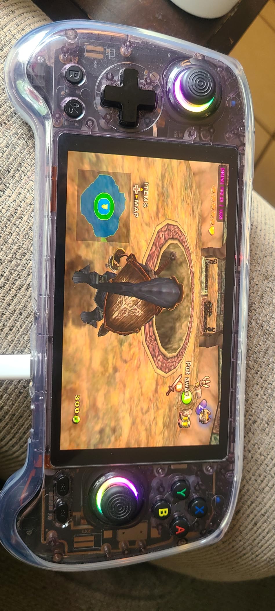 Anbernic RG557 Retro Handheld Game Console, 5.48 Inch AMOLED Screen Handheld Emulator Android 14 System Dimensity 8300 Processor Support WiFi 6E Bluetooth 5.3 customer photo 1