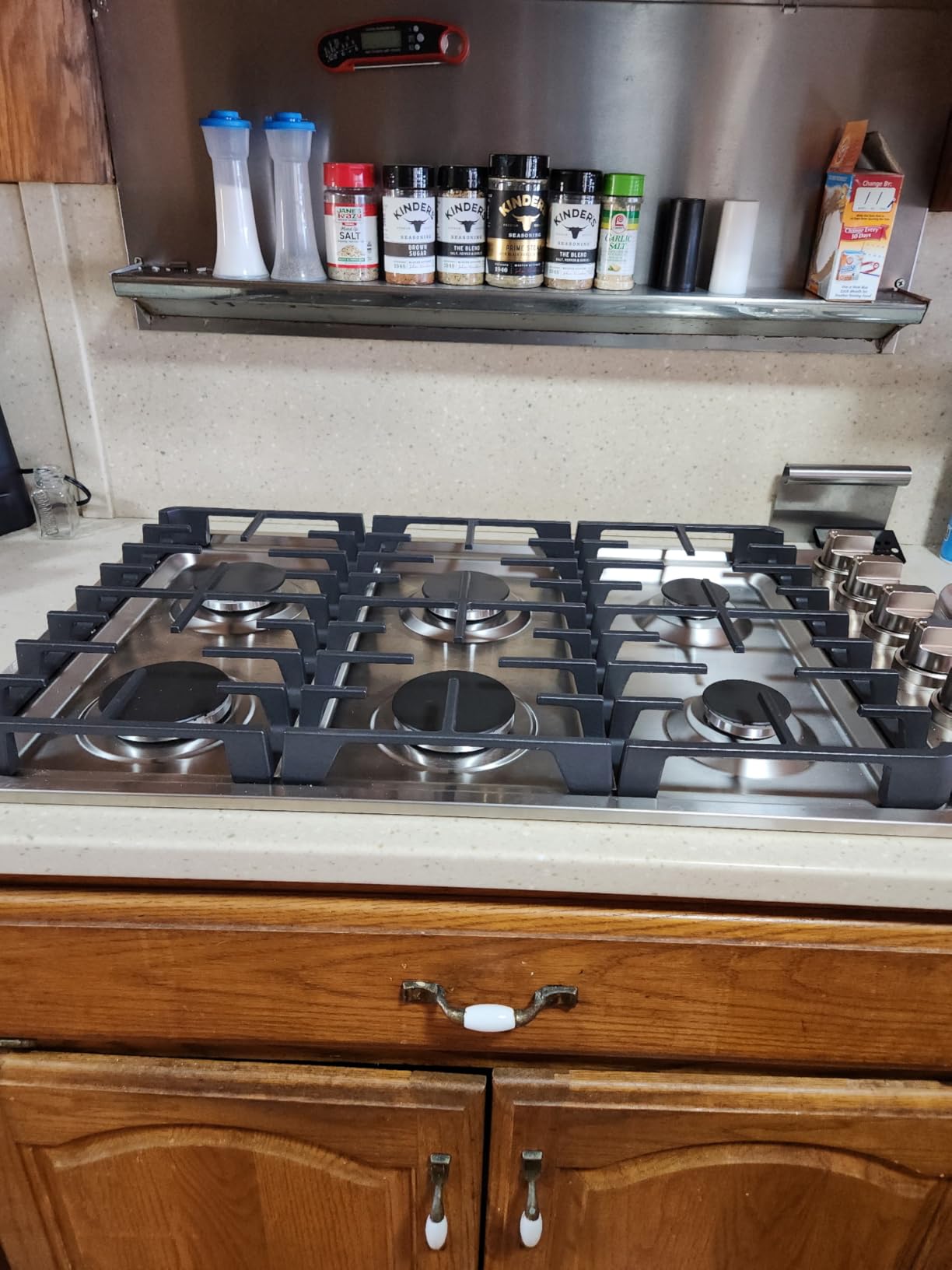 30 Inch Built-in Gas Cooktop with 5 Sealed SABAF Burners | Stainless Steel Surface, LPG/NG Convertible, Flame Failure Protection, Dishwasher Safe Grates customer photo 1