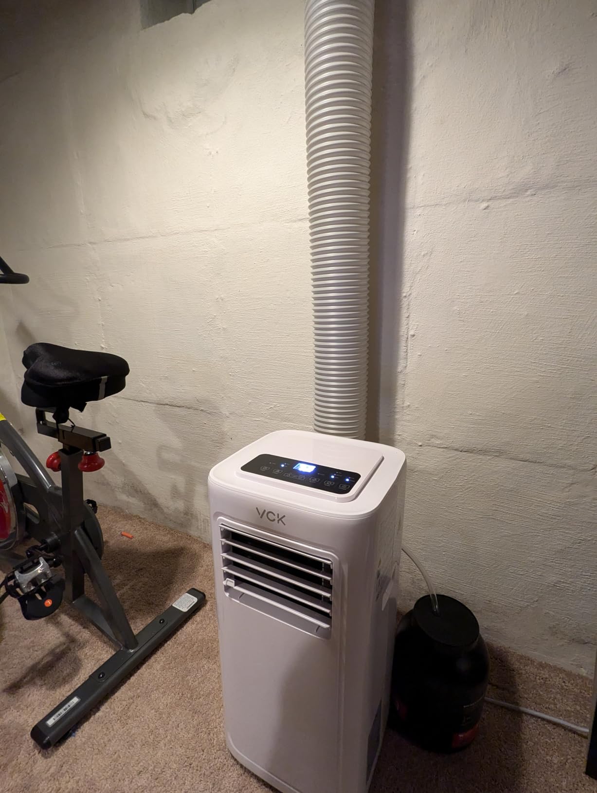 VCK 42dB Ultra-Quiet 8000 BTU Portable AC Unit - 4-in-1 Air Conditioner with Dehumidifier Mode & Turbo Fan, Cools 350 Sq.Ft Spaces, Smart LED Display, Sleep Function, Includes Window Mount Kit White customer photo 1