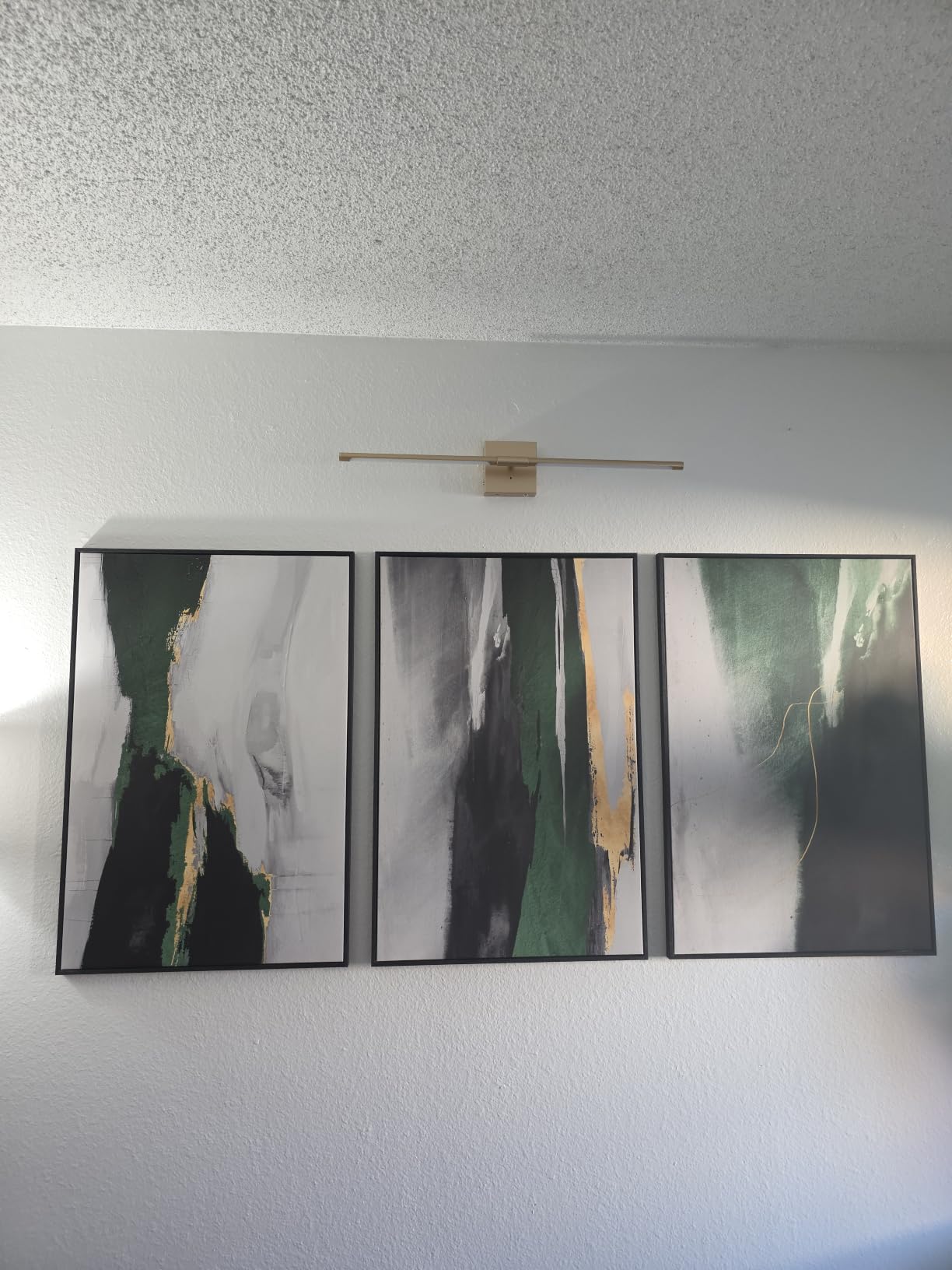 Large Framed Abstract Nature Landscape Wall Art for Living Room, Set of 3 Modern Canvas Prints Paintings Artwork for Walls, Green Lake Pictures for Hallway, Dining Room, Office Wall Decor 24x36 Inch customer photo 2