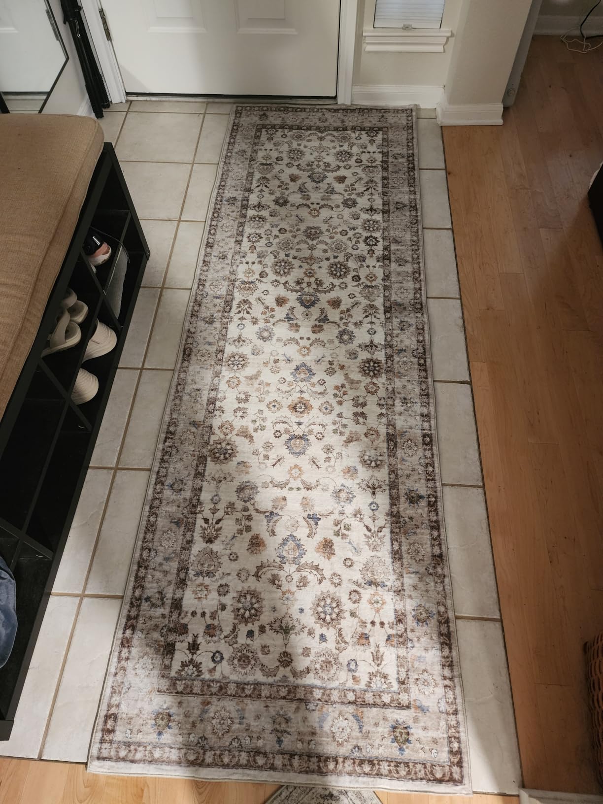 Machine Washable Rugs for Living Room: 9x12 Area Rugs for Bedroom Vintage Stain Resistant Non Slip Low Pile Lightweight Boho Carpet for Kitchen Dining Room Farmhouse Kids Room Nursery customer photo 2