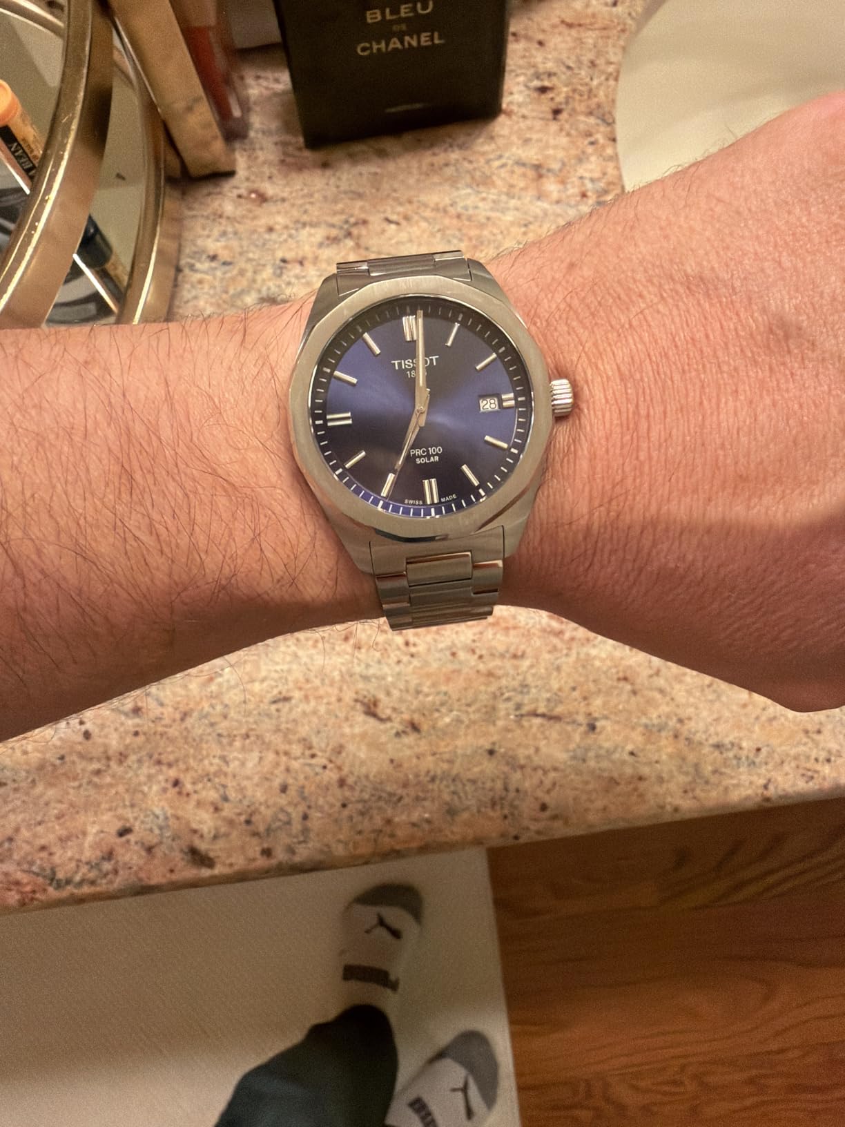 Tissot PRC 100 Solar, Blue Dial, 39mm Watch for Men, Solar Quartz Movement customer photo 1