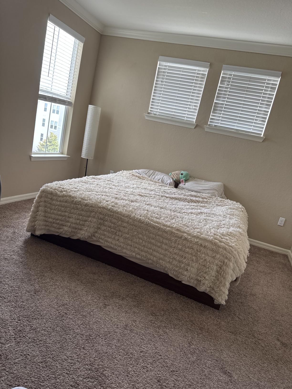 GarveeHome Wood Platform Bed Frame, Queen Bed Frame Without Headboard, Floor Bed Frame, Low Profile Design, Wood Slat Support, No Box Spring Needed customer photo 2