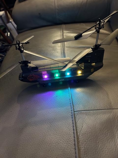 XIKOTEC Remote Control Helicopter, RC Helicopters with Altitude Hold, One Key take Off/Landing, LED Light, Low Battery Reminder, Military Transport Army Helicopter Toys for Kids and Military Fans customer photo 2