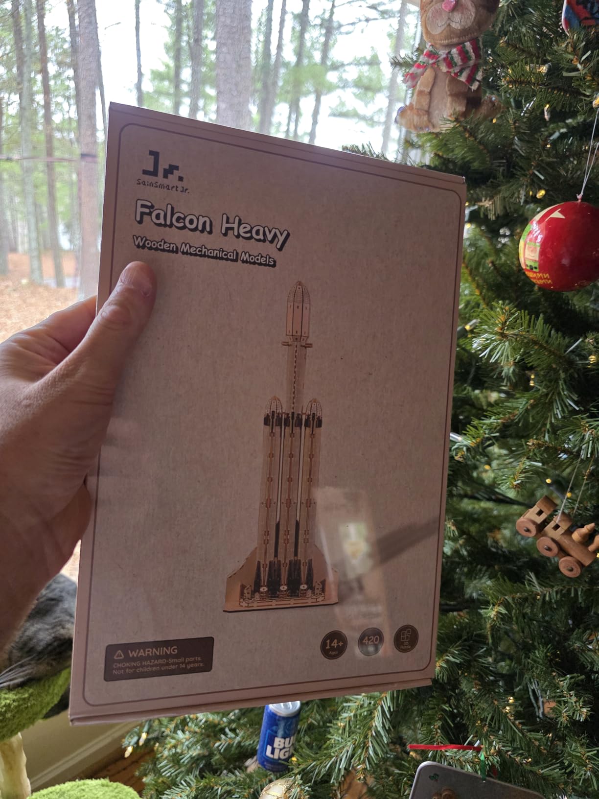 SainSmart Jr. 3D Wooden Puzzles for Adults - Space-X Falcon Heavy, DIY Rocket Model Kit & STEM Educational Toy, Unique Desk Decor for Adults and Teenager Space Lovers customer photo 2