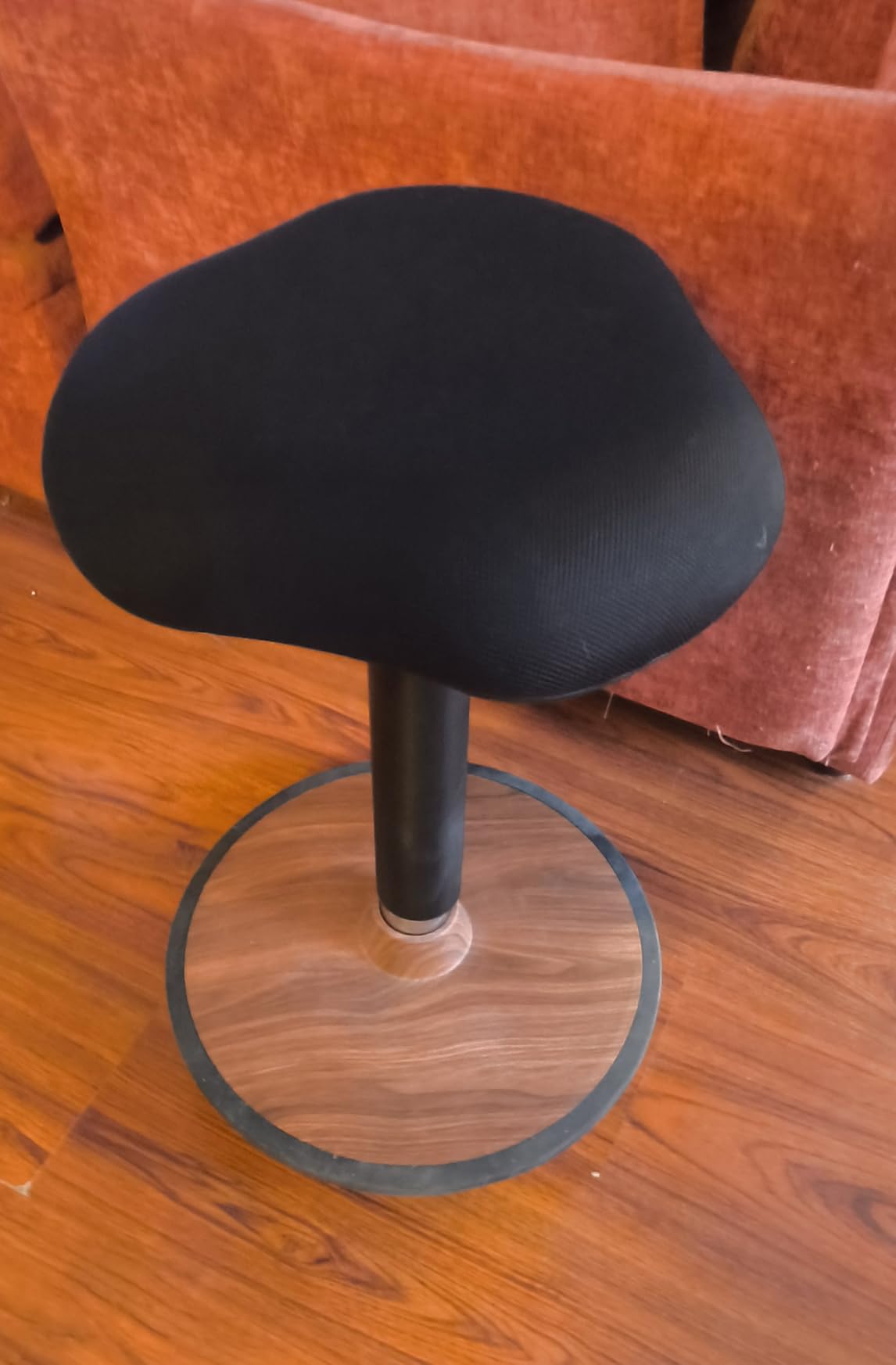 Adult Wobble Stool - Anti-Fatigue Standing Desk Stool with 360-Degree Rocking Non-Slip Curved Base, Height Adjustable 22-32 Inch Standing Chair for Home & Office, Walnut customer photo 1