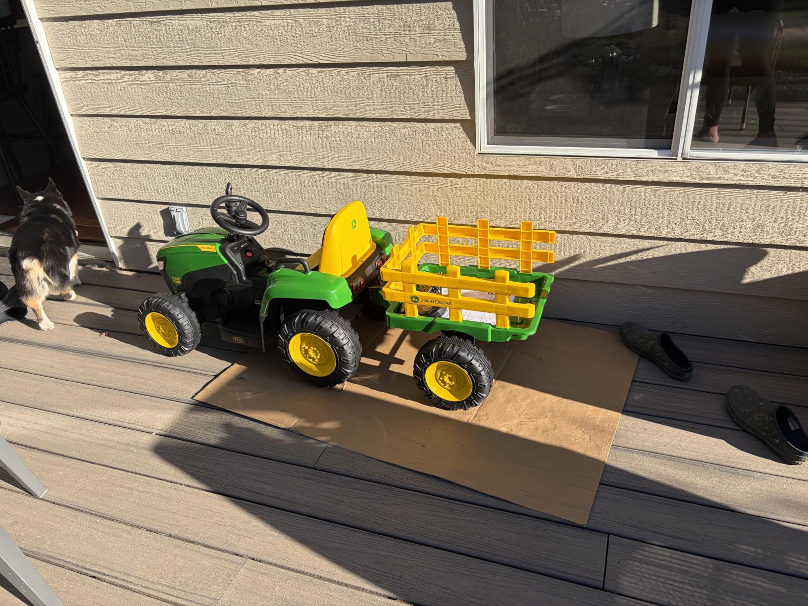 Peg Perego John Deere Farm Power 12 Volt Ride-on Tractor and Trailer with Remote Control customer photo 1