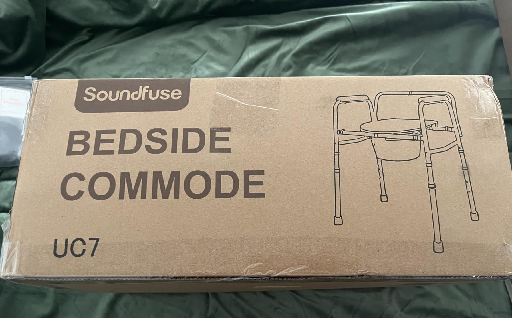 soundfuse 3 in 1 Bedside Commode Toilet for Seniors, Sturdy Dual-Crossbar | Height Adjustable, 7.5Qt Removable Bucket for Easy Cleaning, Tool-Free Assembly, 350 Lbs Stable Potty Chair for Adults customer photo 2