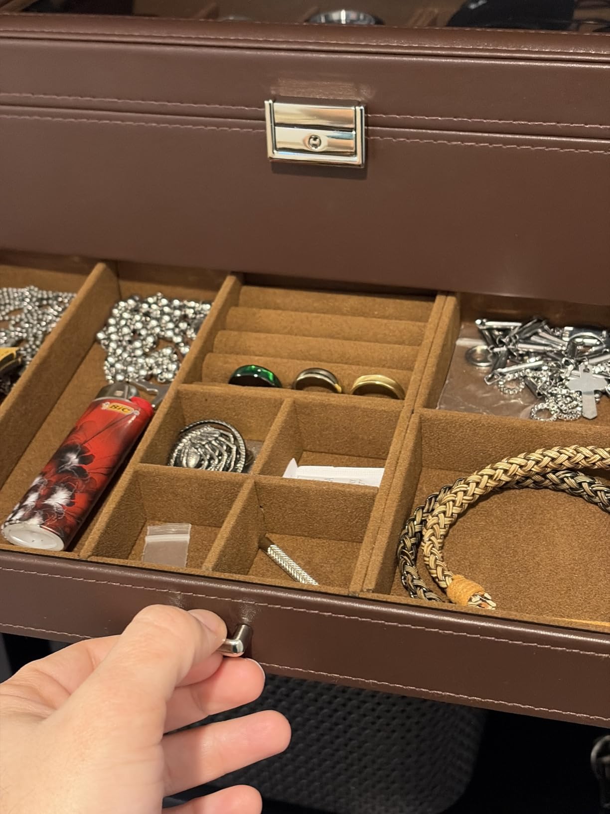 ProCase Men's Jewelry Box with 6-Slot Watch Box and 3-Slot Sunglass Holder customer photo 1