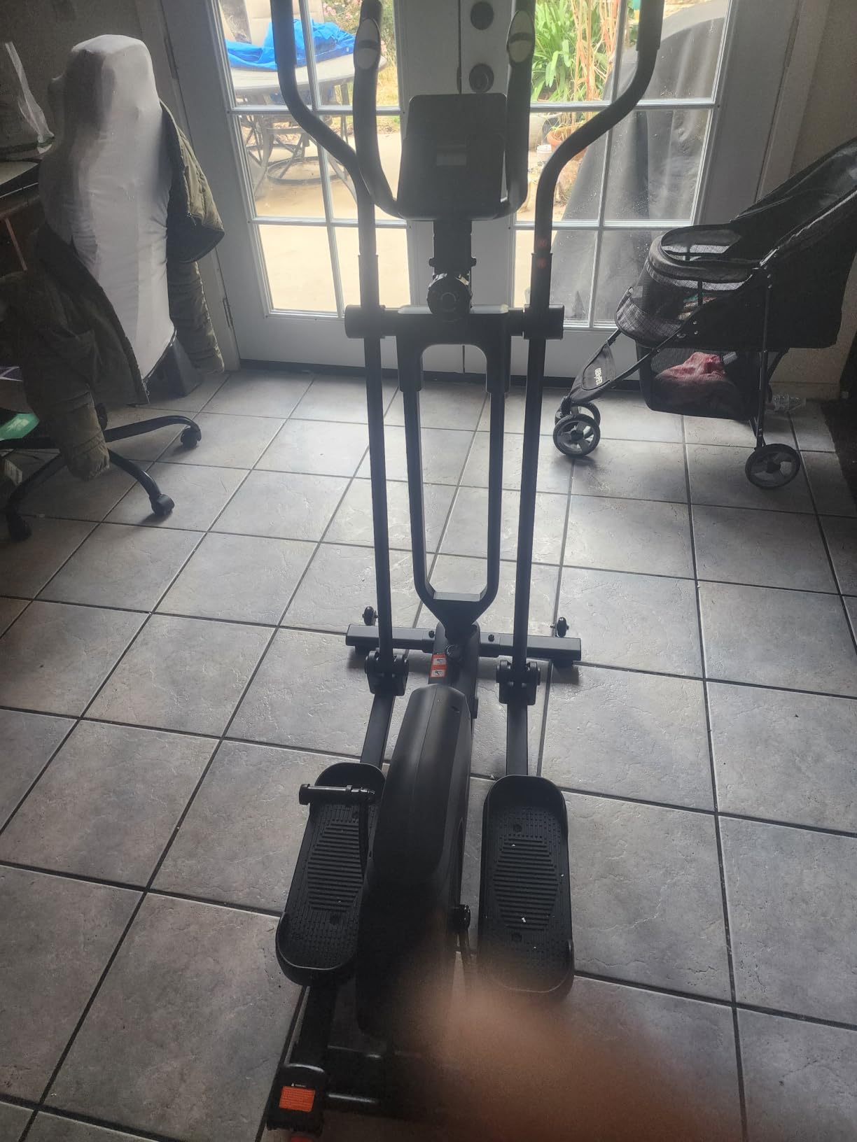 YOSUDA Foldable Elliptical Exercise Machine for Home,15IN Stride Compact Folding Elliptical Training Machine Only 2 sq ft for Small Spaces, Elliptical Cross Trainer with 16 Magnetic Resistance Levels customer photo 1