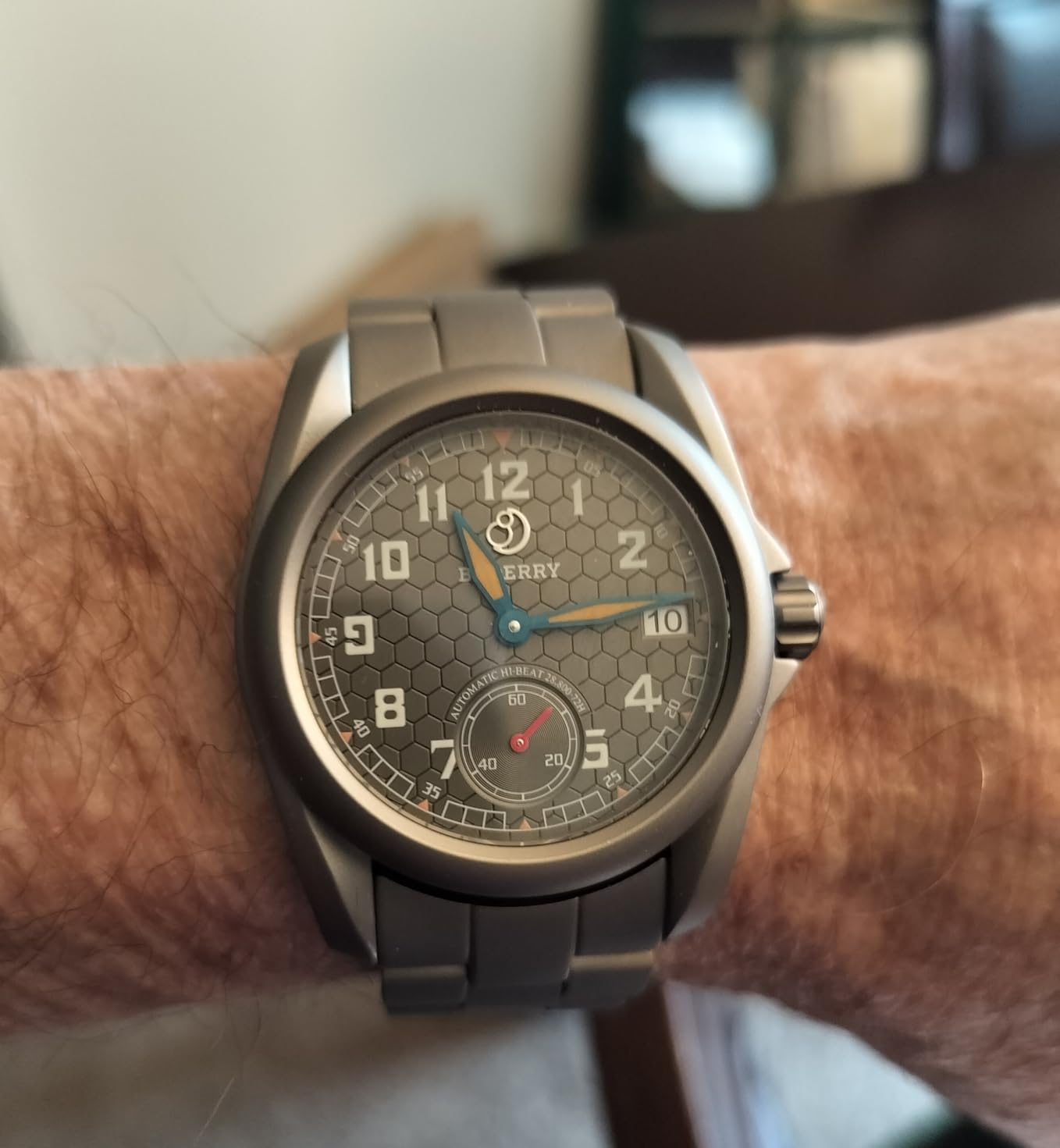 BODERRY Automatic Watch for Men, Full Titanium Field Watch, 72HR Power Reserve, 100M Waterproof, Sapphire Crystal, Luminous Hands-Voyager S72 customer photo 1