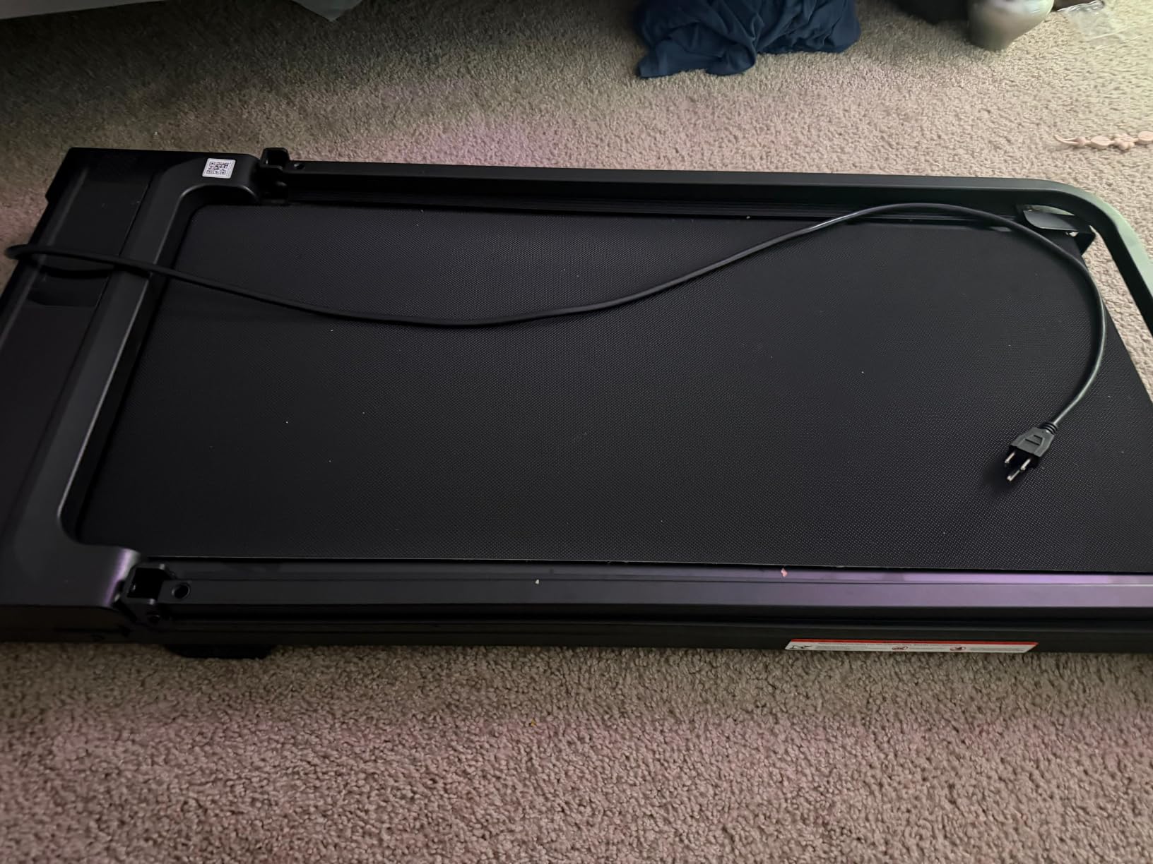 Walking Pad Treadmill for Home - Folding Treadmills with Handle Bar Portable Compact Fold up Indoor Foldable Handles Electric Walk Pads Small Spaces Mini Running Quiet Under Bed Office customer photo 2