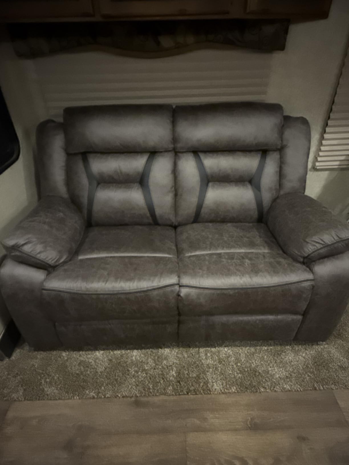 Manual Reclining Sectional Sofa for Living Room, L-Shaped Corner Reclining Couch with Center Console, Hidden Cup Holders and Storage, Brown customer photo 2