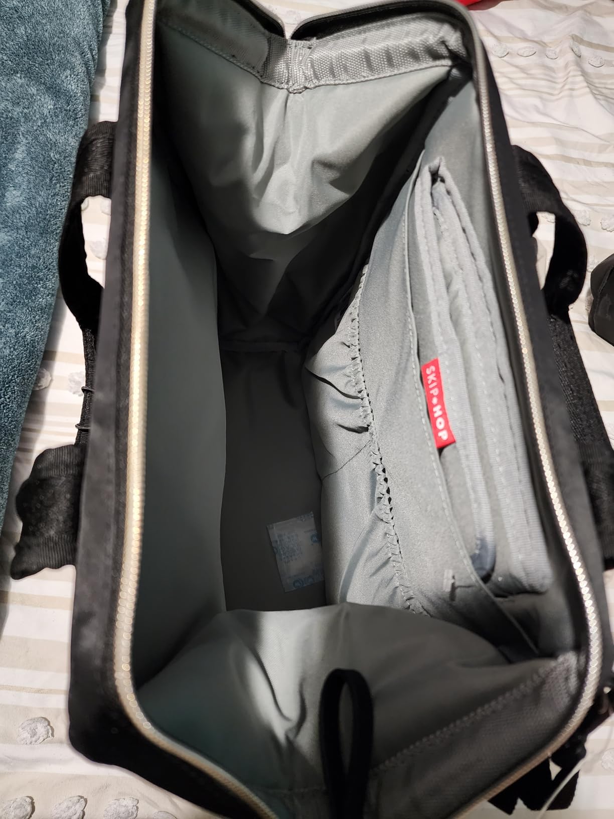 Skip Hop Diaper Bag Backpack with Portable Changing Pad, 9 Total Pockets, Easy-Access Wipes Pocket, Zippered Side Pocket, Luggage Sleeve & Stroller Straps, Fits a 15 Laptop, Luna, Sage customer photo 2