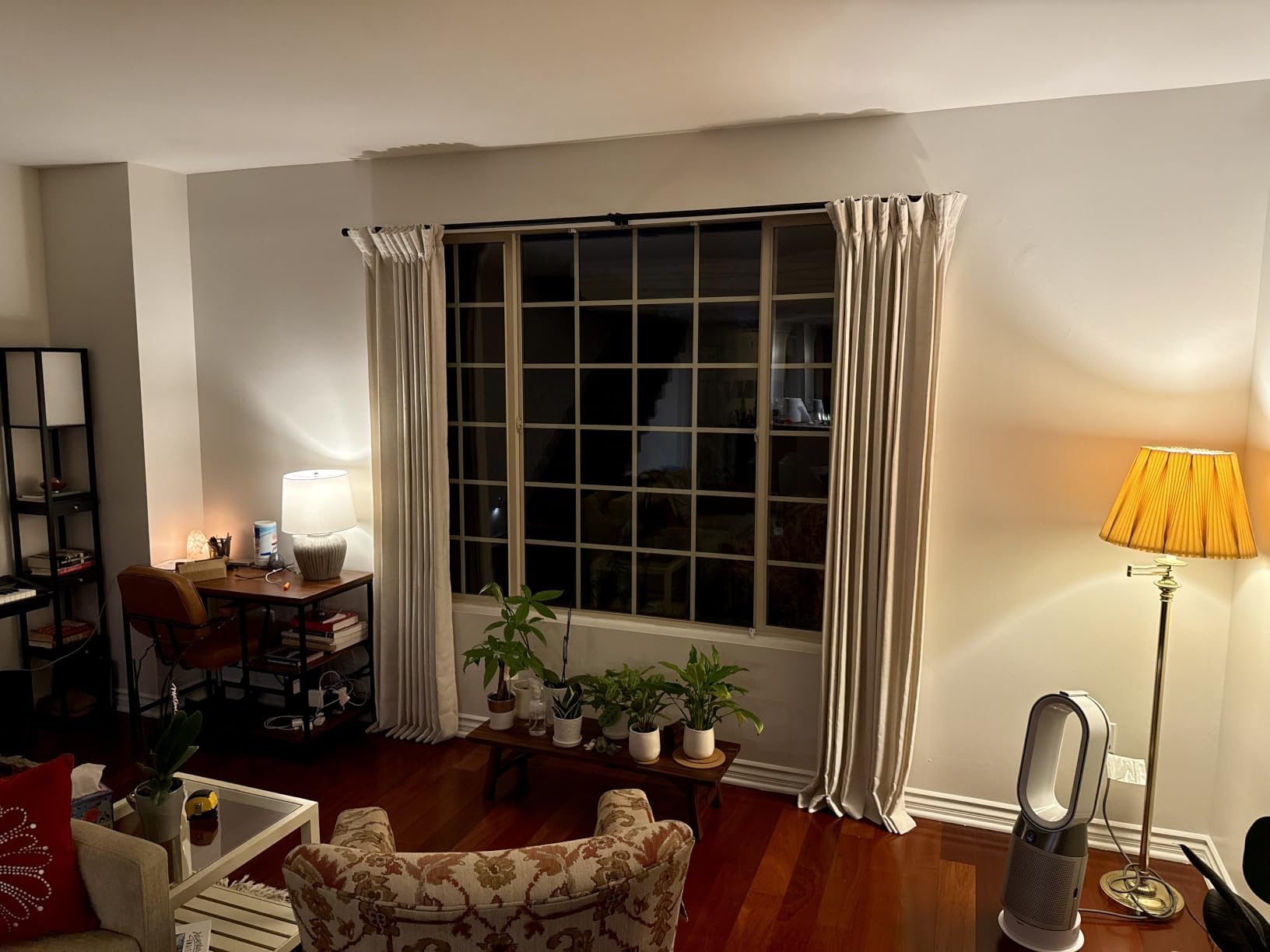 Birch Thick Linen 50 Inch Wide Viral Curtains 90 Inches Long for Sliding Glass Doors 2 Panels Set, Memory Shape Pinch Pleated Farmhouse Semi Sheer Light Filtering Dining Room Cream Ivory Window Drapes customer photo 2