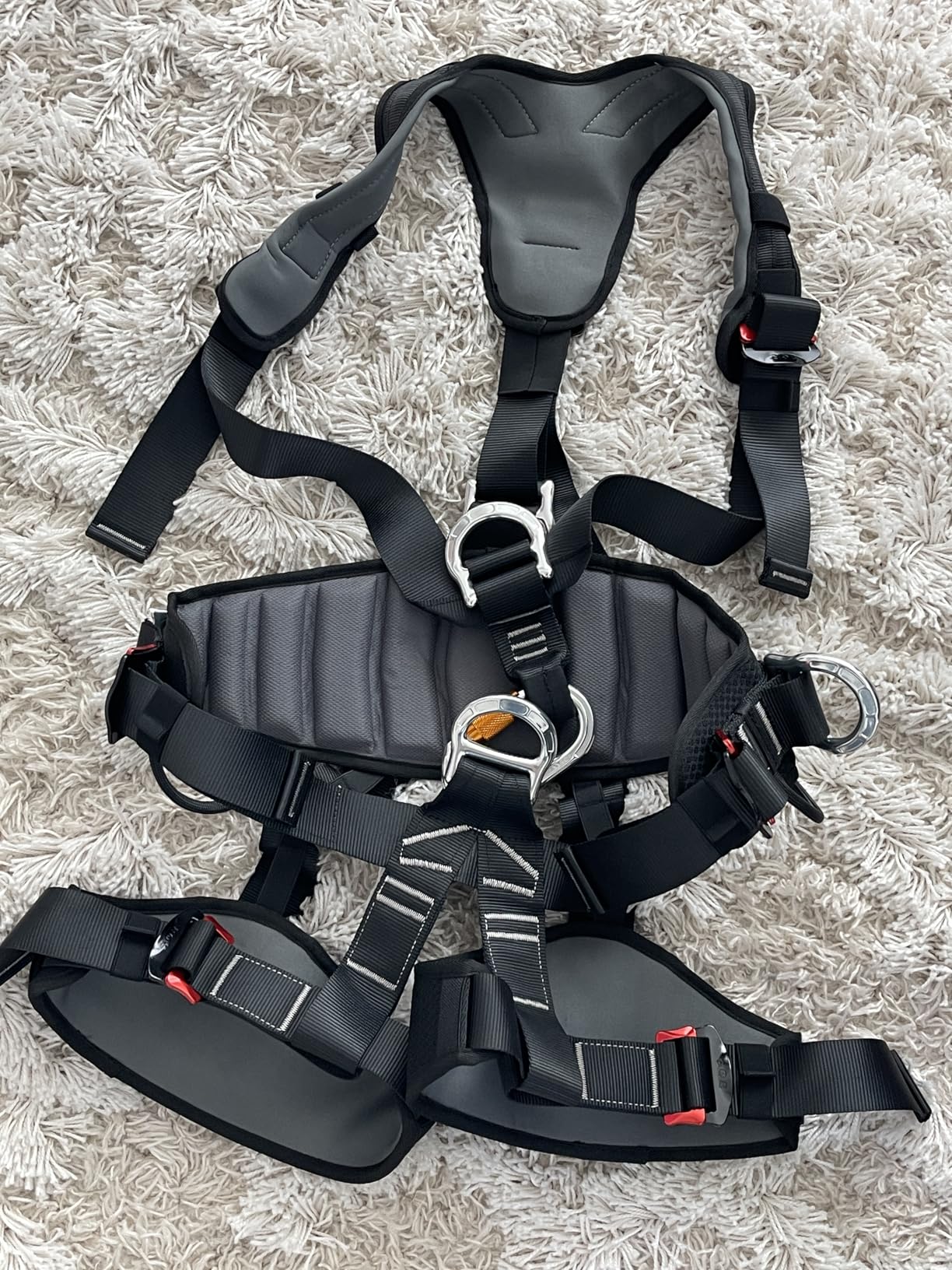 Full Body Climbing Harness, Thicken Widen Climbing Belts Safety Harness for Tree Climbing, Fire Rescue, Rappelling and Other Outdoor Adventure Activities customer photo 1