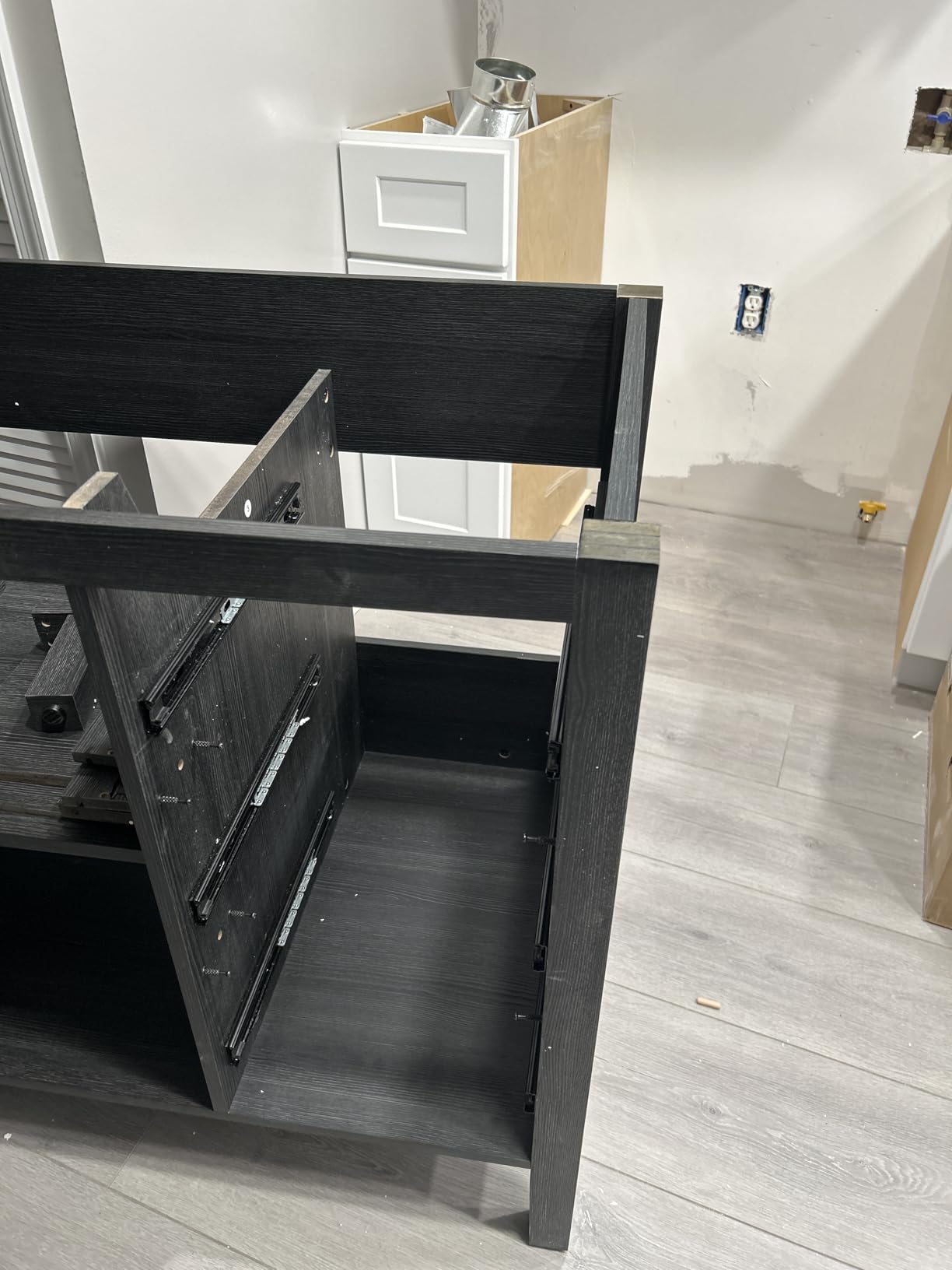 DWVO 36 Inch Bathroom Vanity with Sink | Modern Bathroom Storage Cabinet with Resin Basin, Three Holes, 2 Doors & 3 Drawers customer photo 2