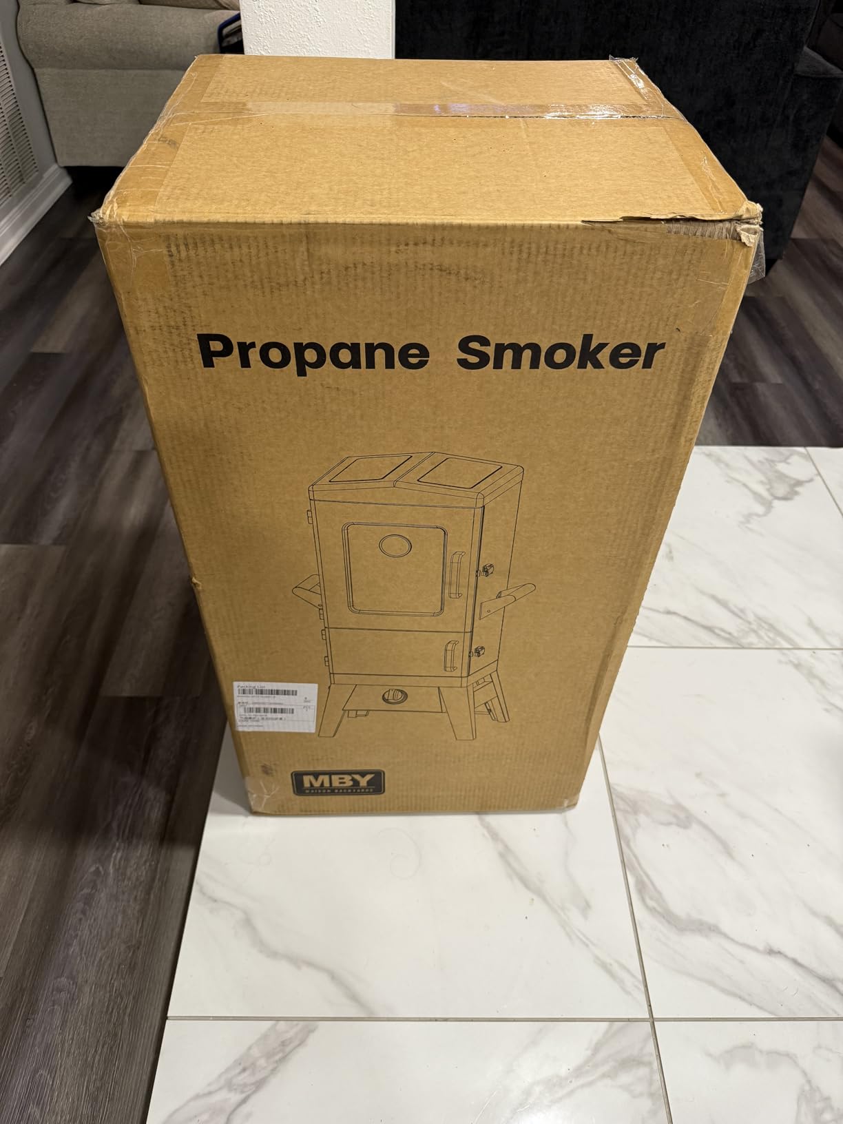 Vertical Large Propane Smoker with Cover & 4 Cooking Grates, Large Cooking Space, Heavy Duty & Weather-Resistant for Backyards, Smoke Ribs,Brisket,Chicken customer photo 1