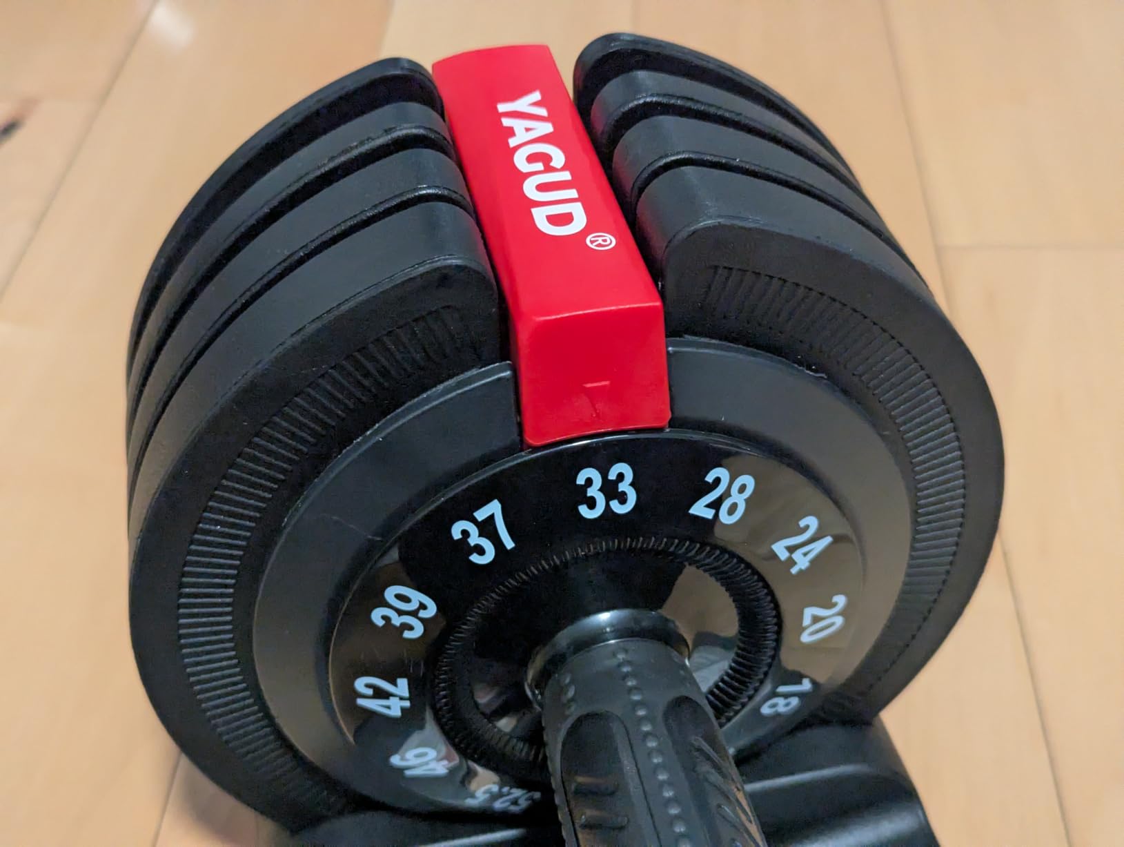 Yagud Adjustable Dumbbell Set, 52.5/90 lbs Weights Dumbbells, 1 Hand Rotation, Safety Lock System, Anti-Slip Textured Handle, Space-Saving Dumbbell Set for Full-Body Home Gym customer photo 1