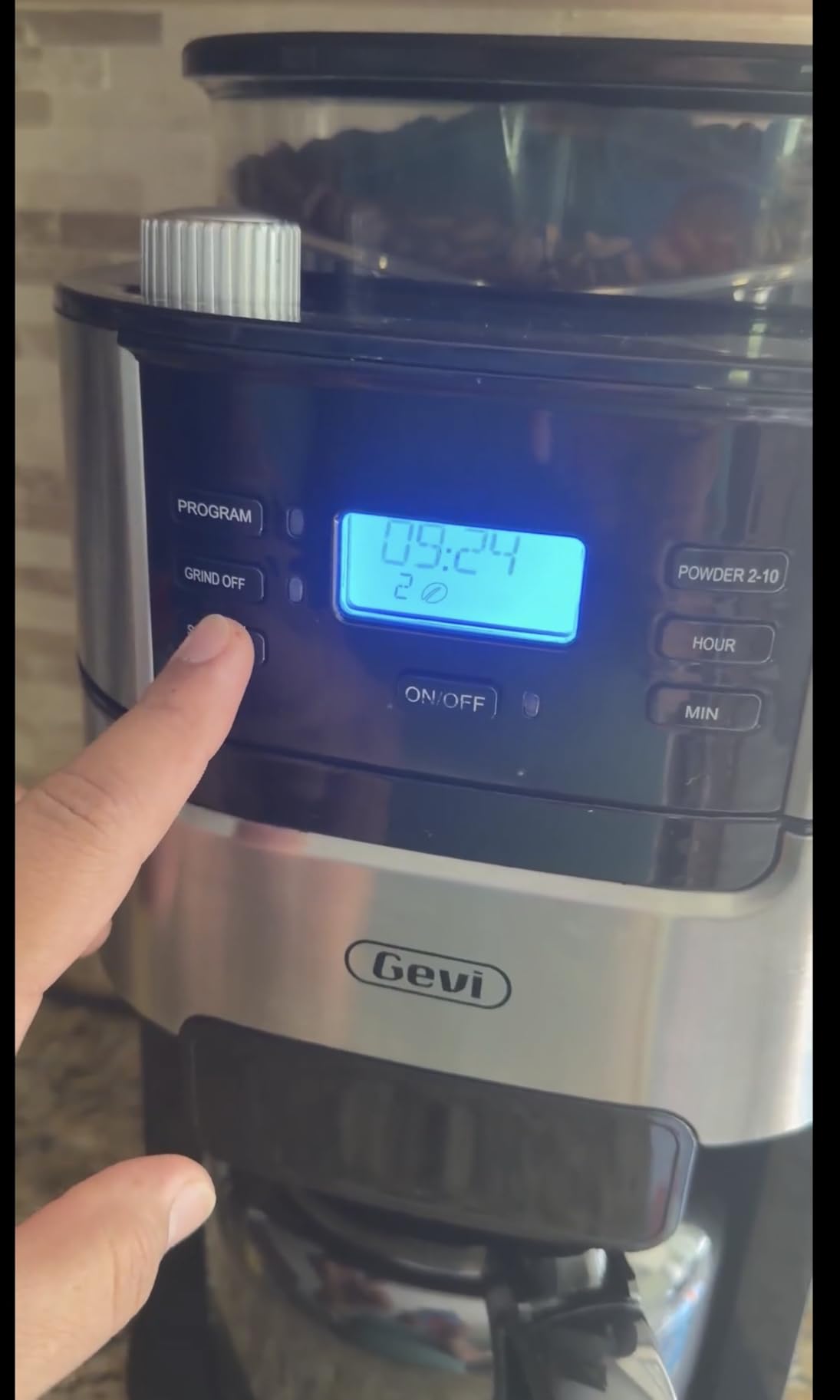 Gevi 10-Cup Drip Coffee Maker with Burr Grinder | Programmable Timer, 1.5L Water Tank, Reusable Filter, Warming Plate, All-in-One Brew & Grind Coffee Machine customer photo 2