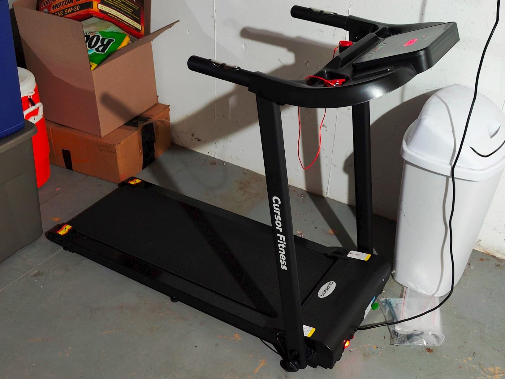 CURSOR FITNESS 16% Incline Treadmills for Home Small with 3 LED Displays, 3.0HP Foldable Walking Pad Treadmill Up to 400LBS Capacity, Portable Treadmill 0.6-7.0MPH customer photo 1