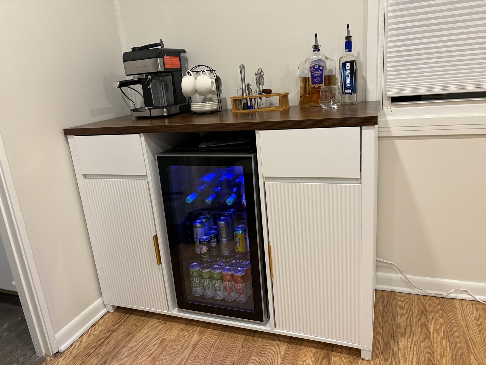 Antarctic Star Wine Cooler, Beverage Refrigerator, 16 Bottle Freestanding Quiet Wine Cellar Front Glass Door for Home and Bar, 1.7 Cu.Ft. customer photo 2
