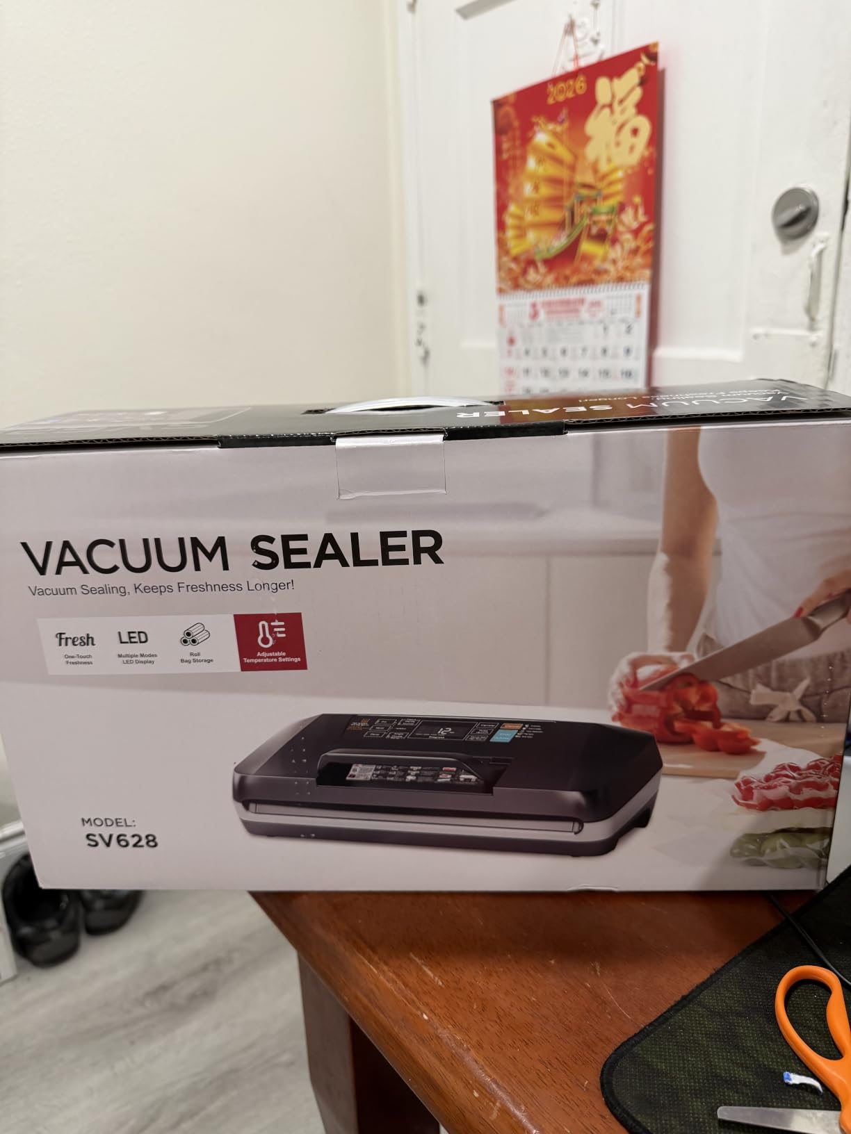 Vacuum Sealer Machine, Upgraded 230W 95KPa 10-in-1 Food Sealer with Double Heat Seal for Dry Moist Food, Easy-Lock Handle, Hose, Built-in Cutter and Bag Storage + Bags (1 Roll + 10 Pre-cut) customer photo 1